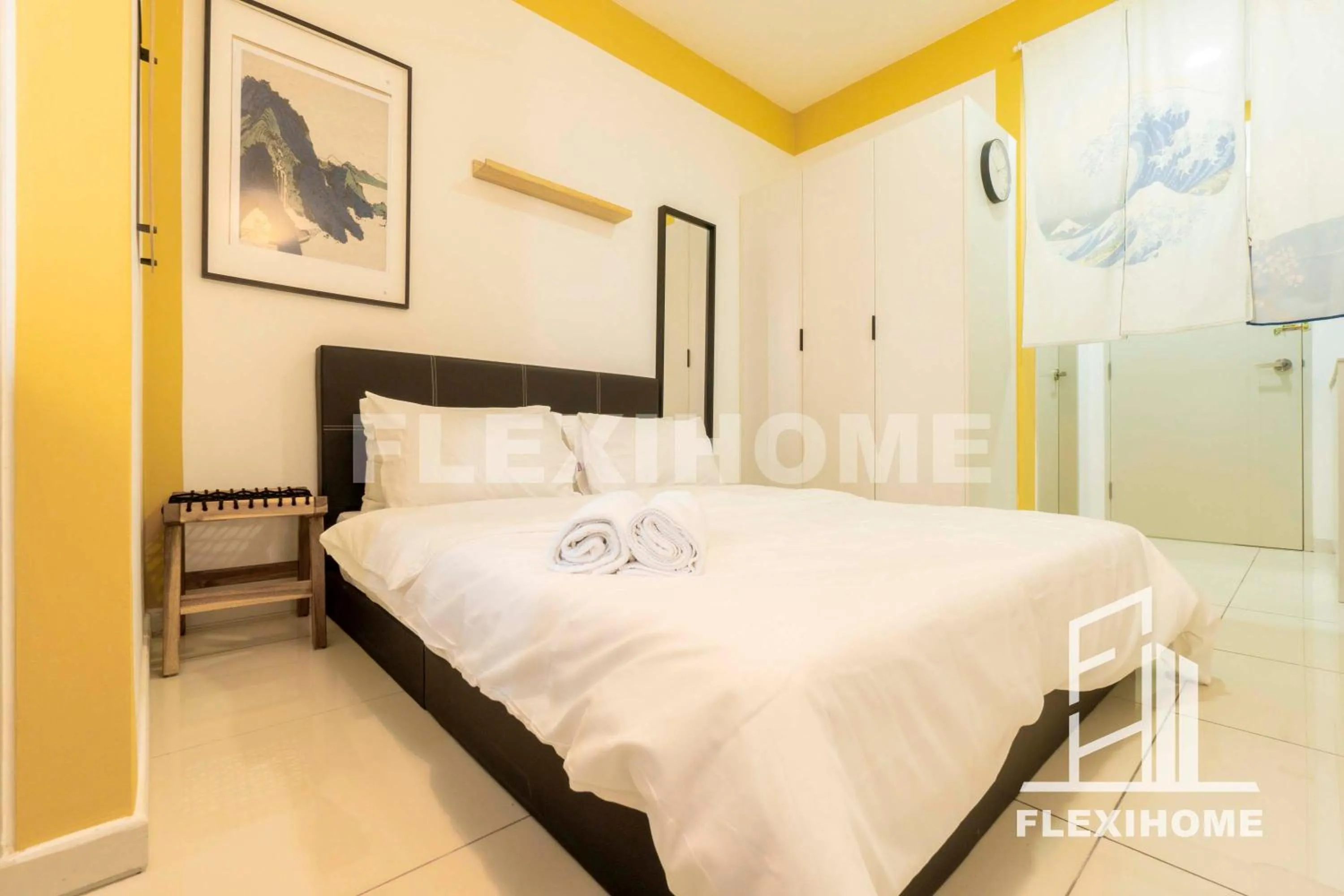 Bed in KLIA-KLIA 2, Comfy Studio, Horizon Suites Sepang-Dengkil by Flexihome-MY