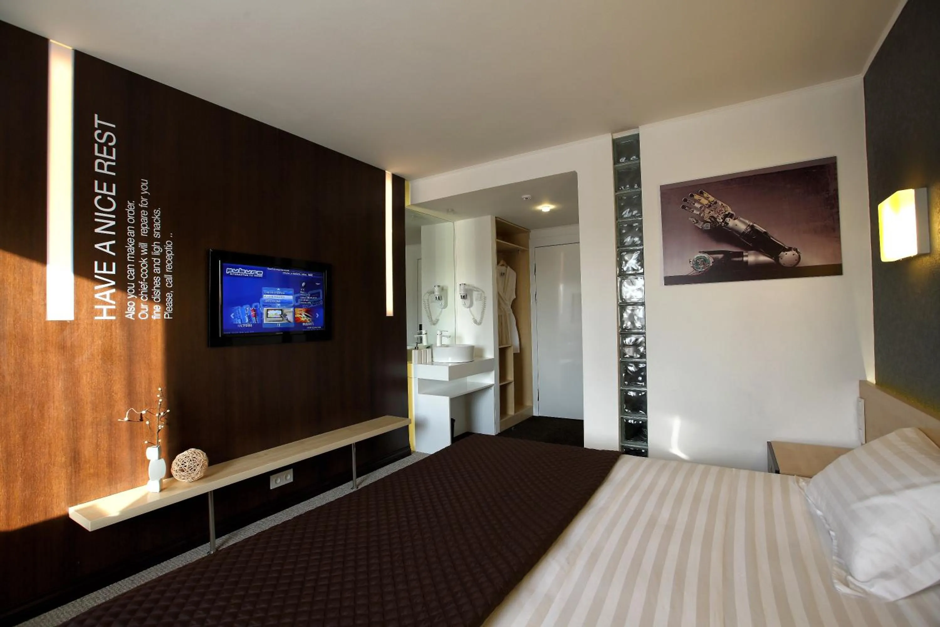 Photo of the whole room, Bed in Futuro Hotel Bishkek