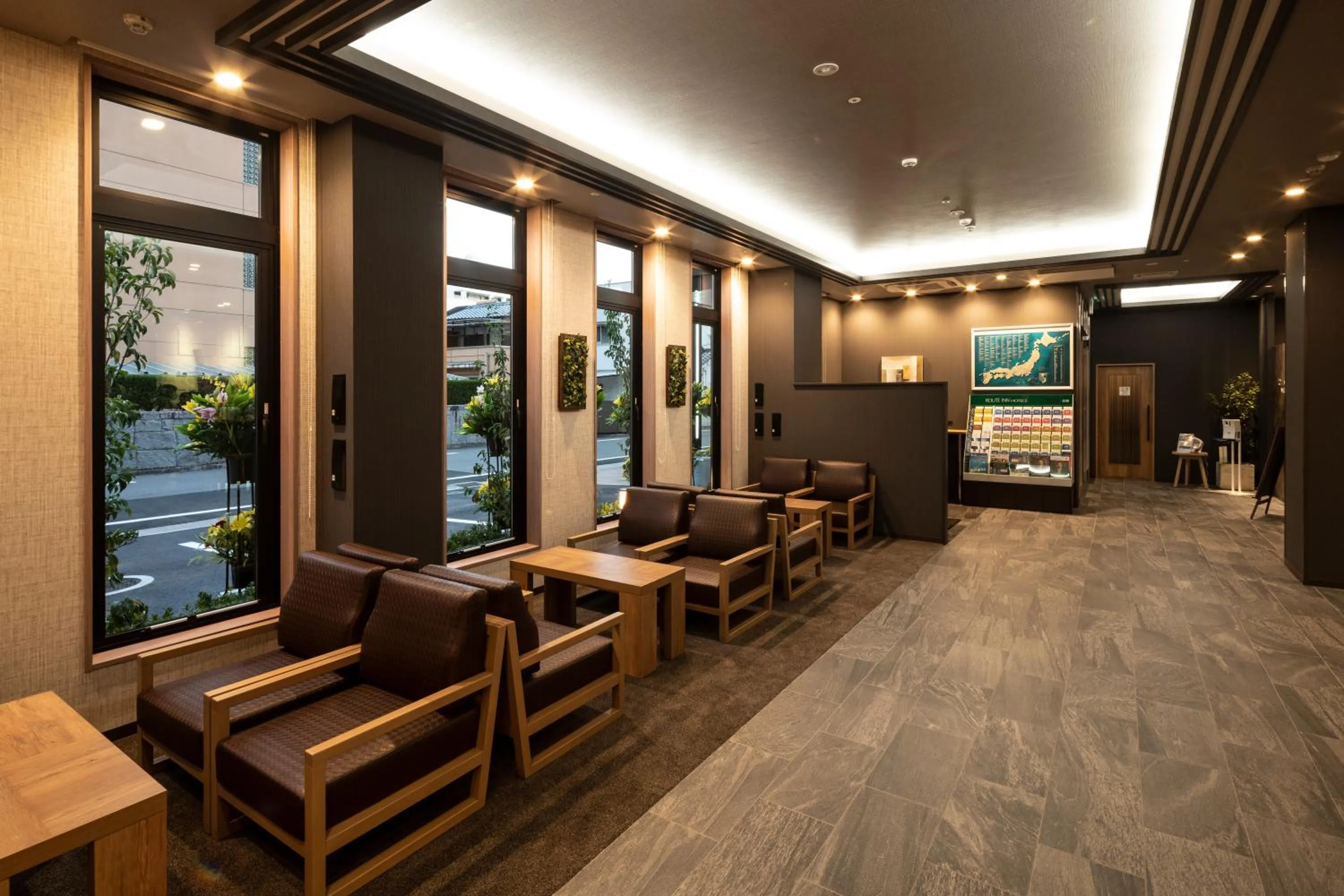 Lobby or reception in Hotel Route Inn Matsuyama -Katsuyama Dori-