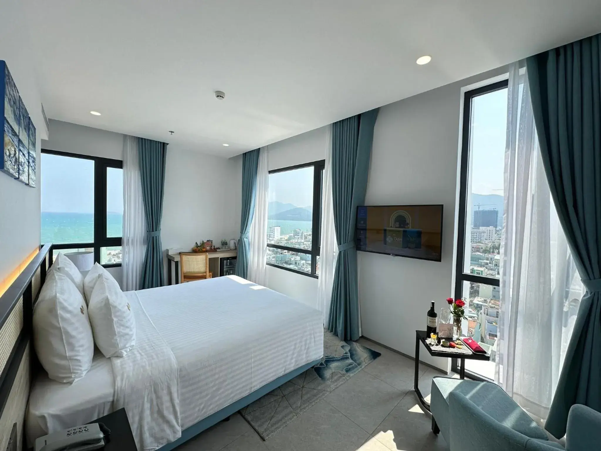 View (from property/room), Bed in Odin Hotel Quy Nhon View (from property/room), Bed in Odin Hotel Quy Nhon