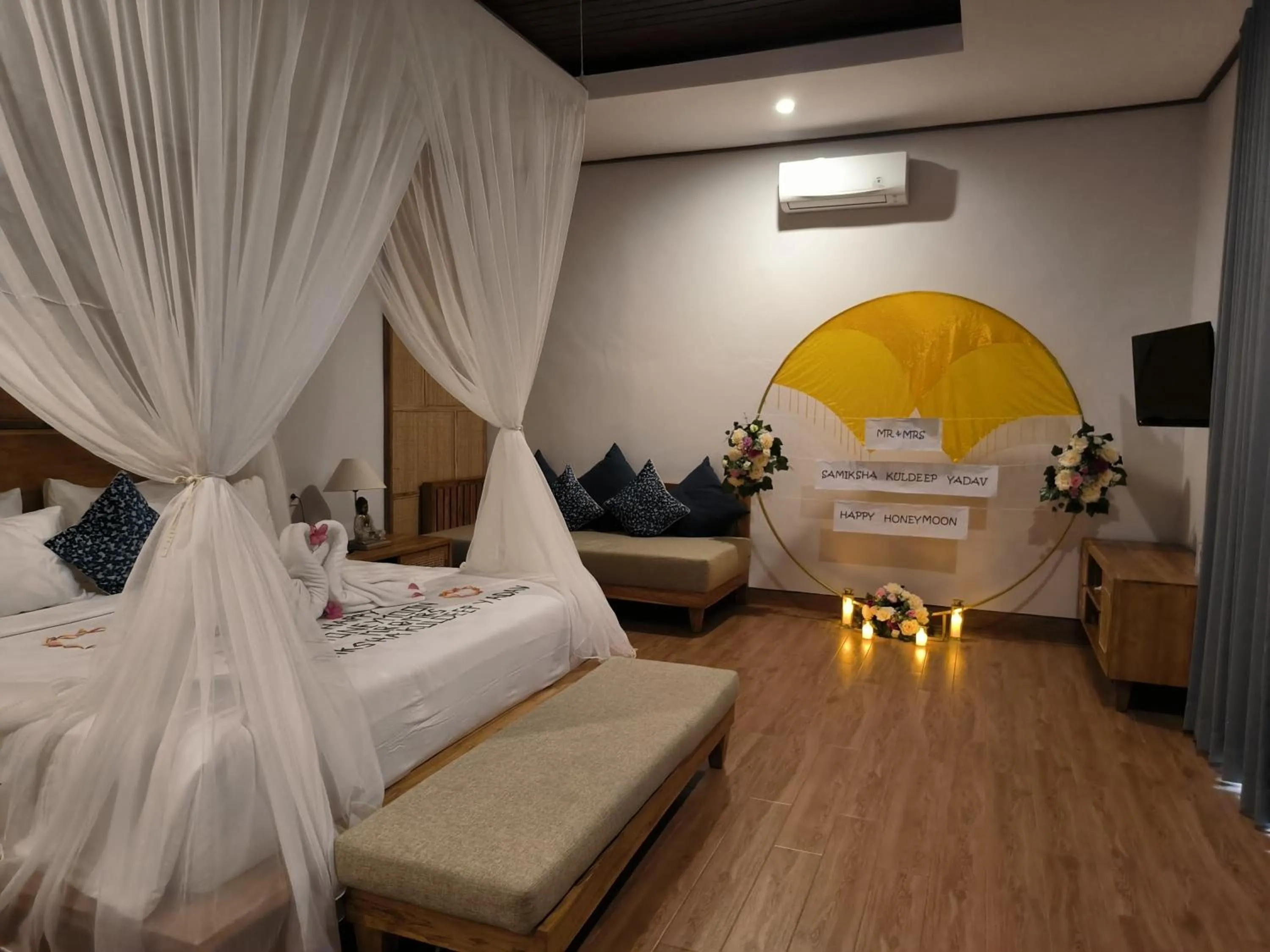 Bed in Sawitri Anandhita Luxury Villas