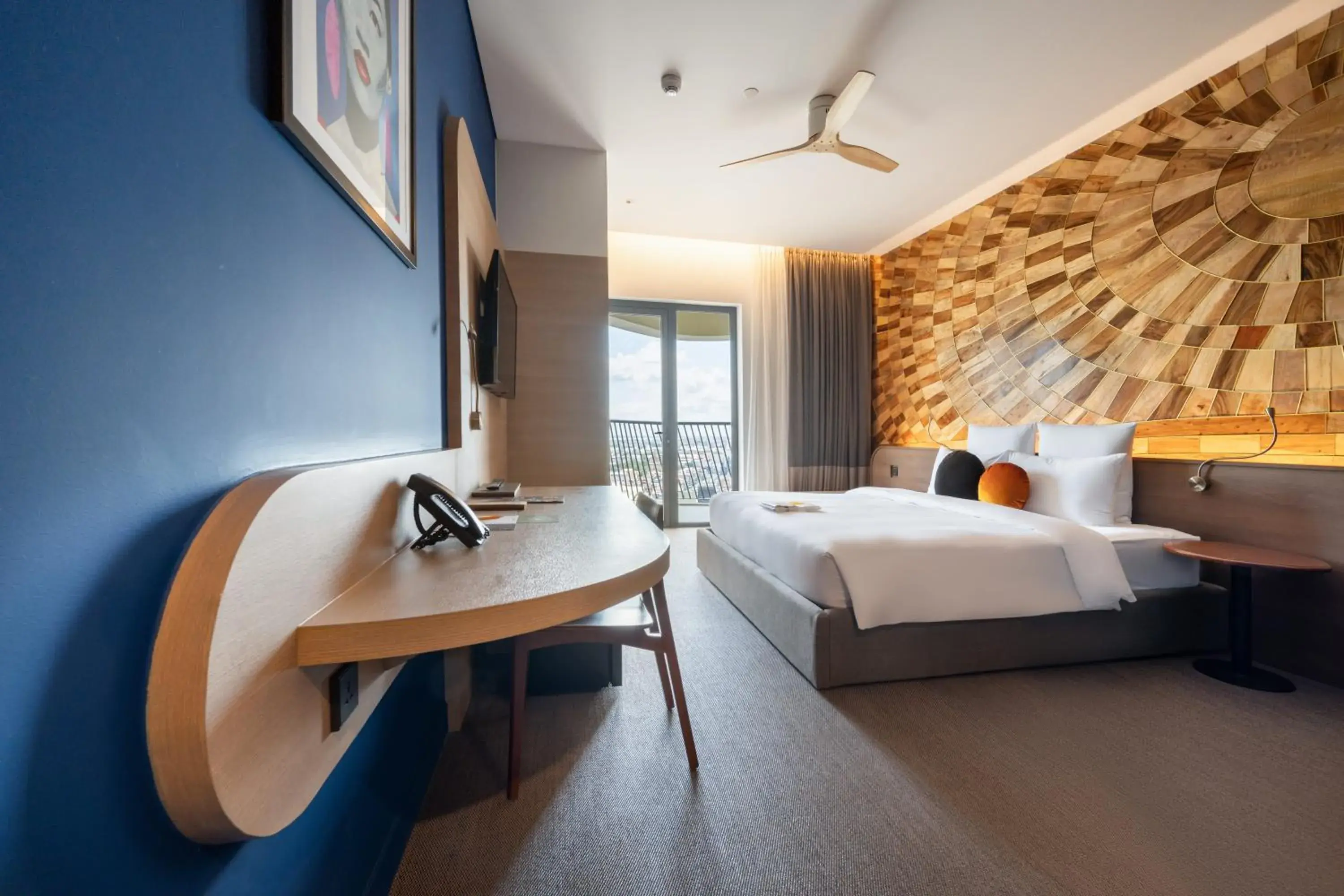 Deluxe King Bed with Balcony in SUN & MOON, Riverside Hotel Deluxe King Bed with Balcony in SUN & MOON, Riverside Hotel