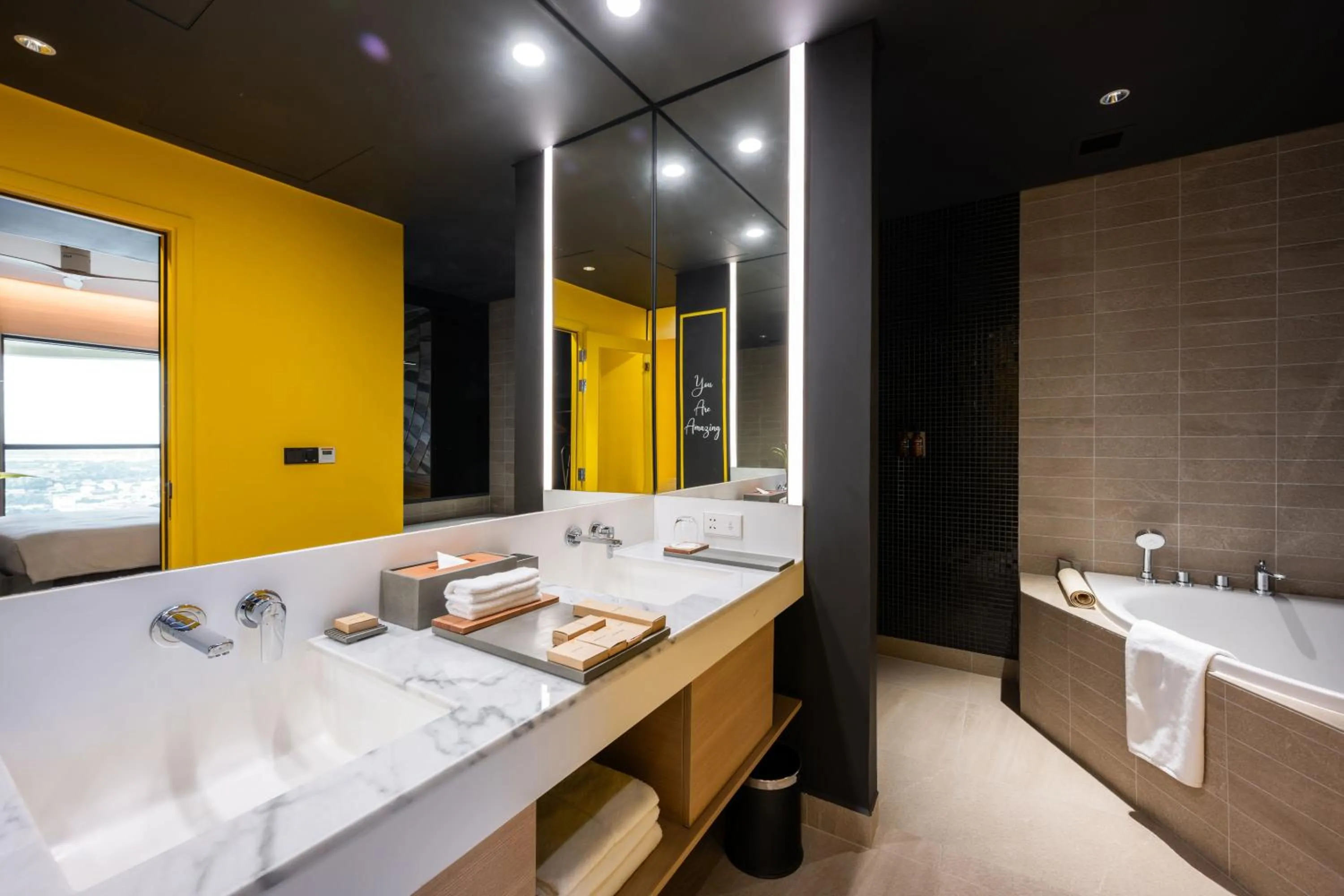 Bathroom in SUN & MOON, Riverside Hotel