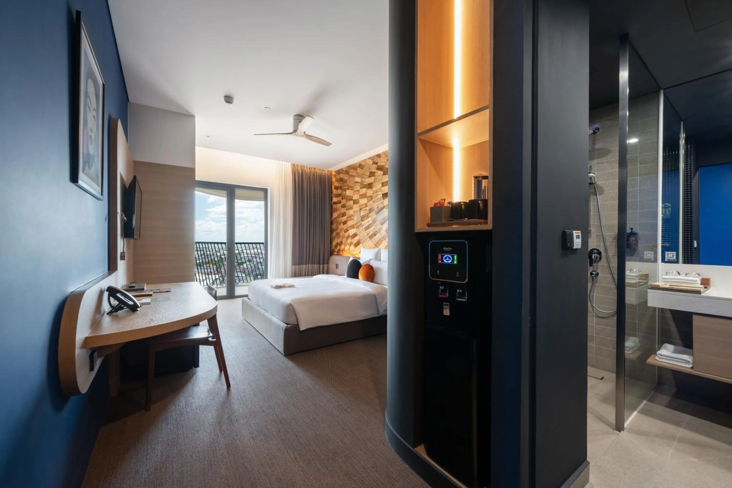 View (from property/room), Bed in SUN & MOON, Riverside Hotel