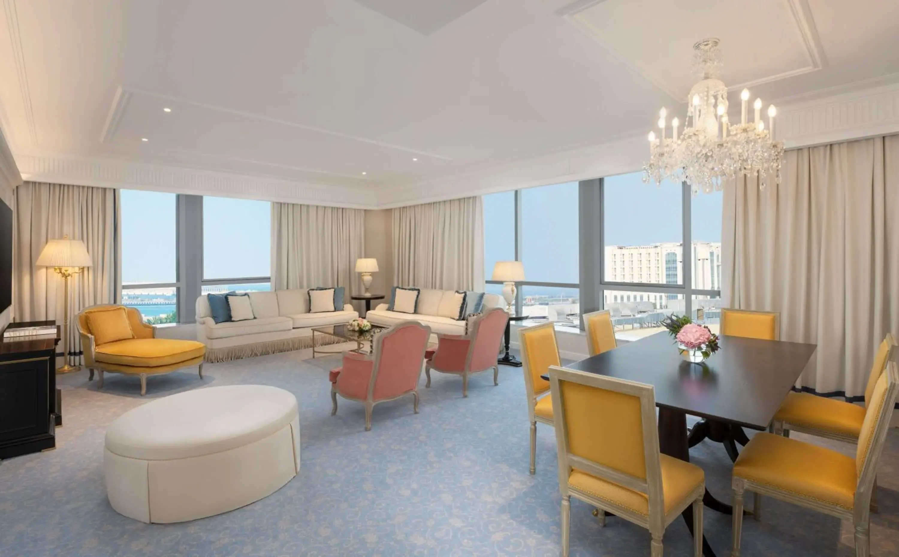 Living room in The Plaza Doha, LXR Hotels & Resorts Living room in The Plaza Doha, LXR Hotels & Resorts