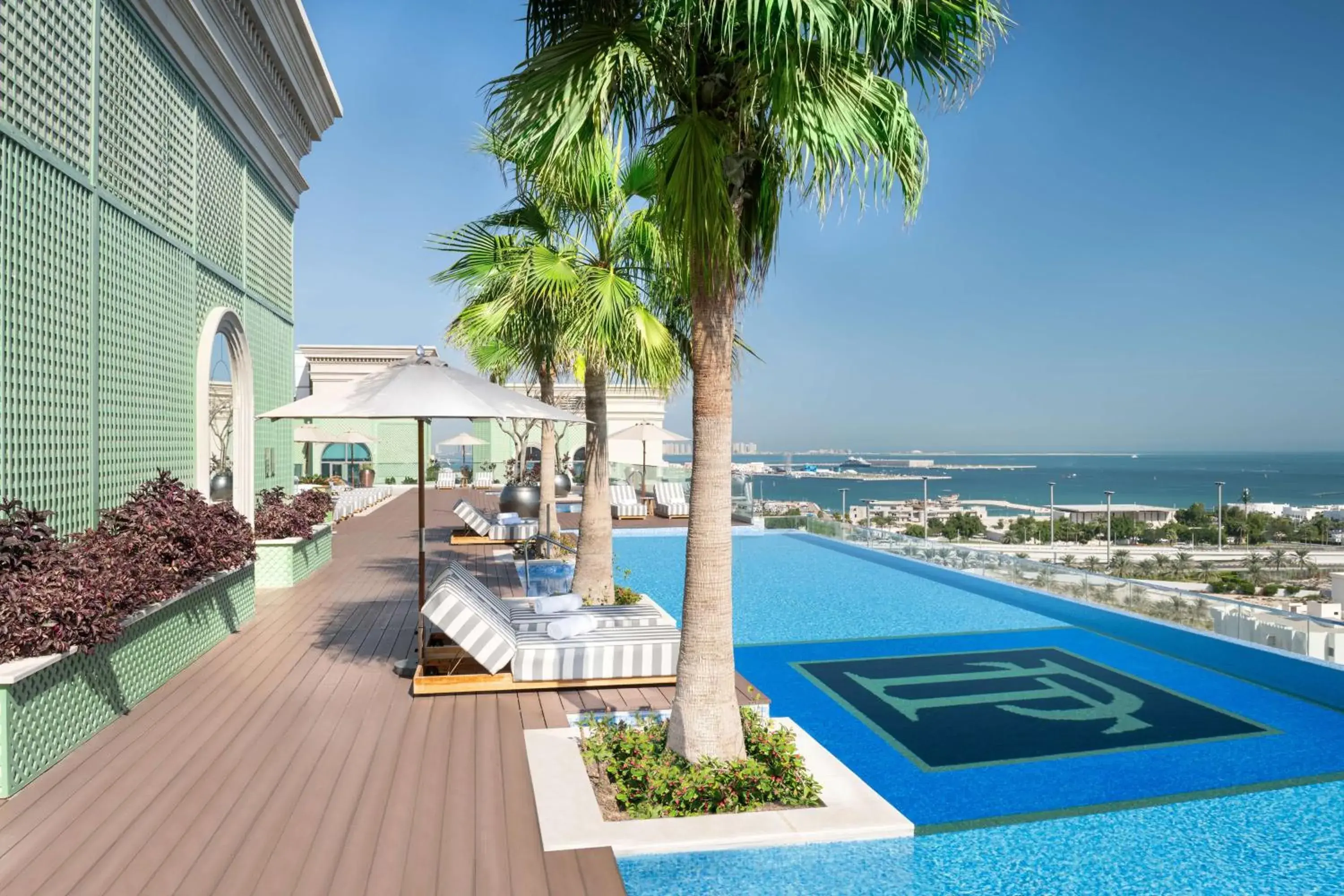 Pool view in The Plaza Doha, LXR Hotels & Resorts Pool view in The Plaza Doha, LXR Hotels & Resorts
