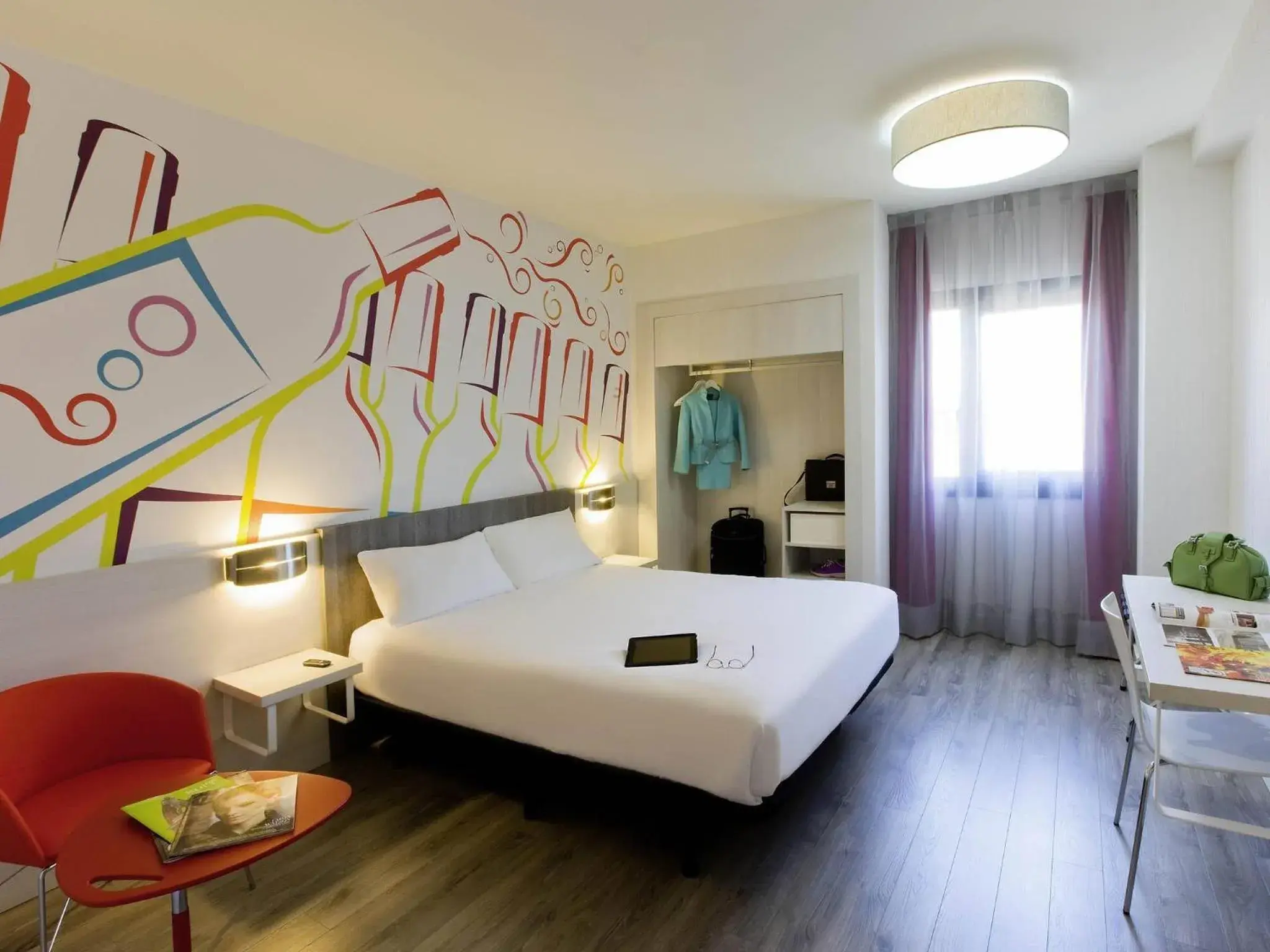 Bedroom, Bed in Ibis Styles Madrid Prado Bedroom, Bed in Ibis Styles Madrid Prado