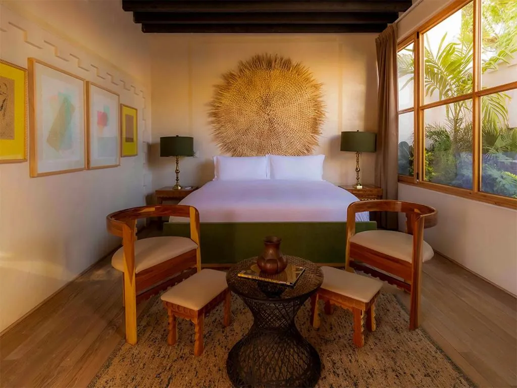 Bed in La Valise San Miguel de Allende, Member of Small Luxury Hotels