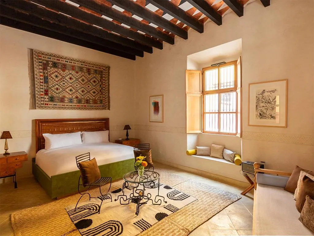 Living room, Bed in La Valise San Miguel de Allende, Member of Small Luxury Hotels
