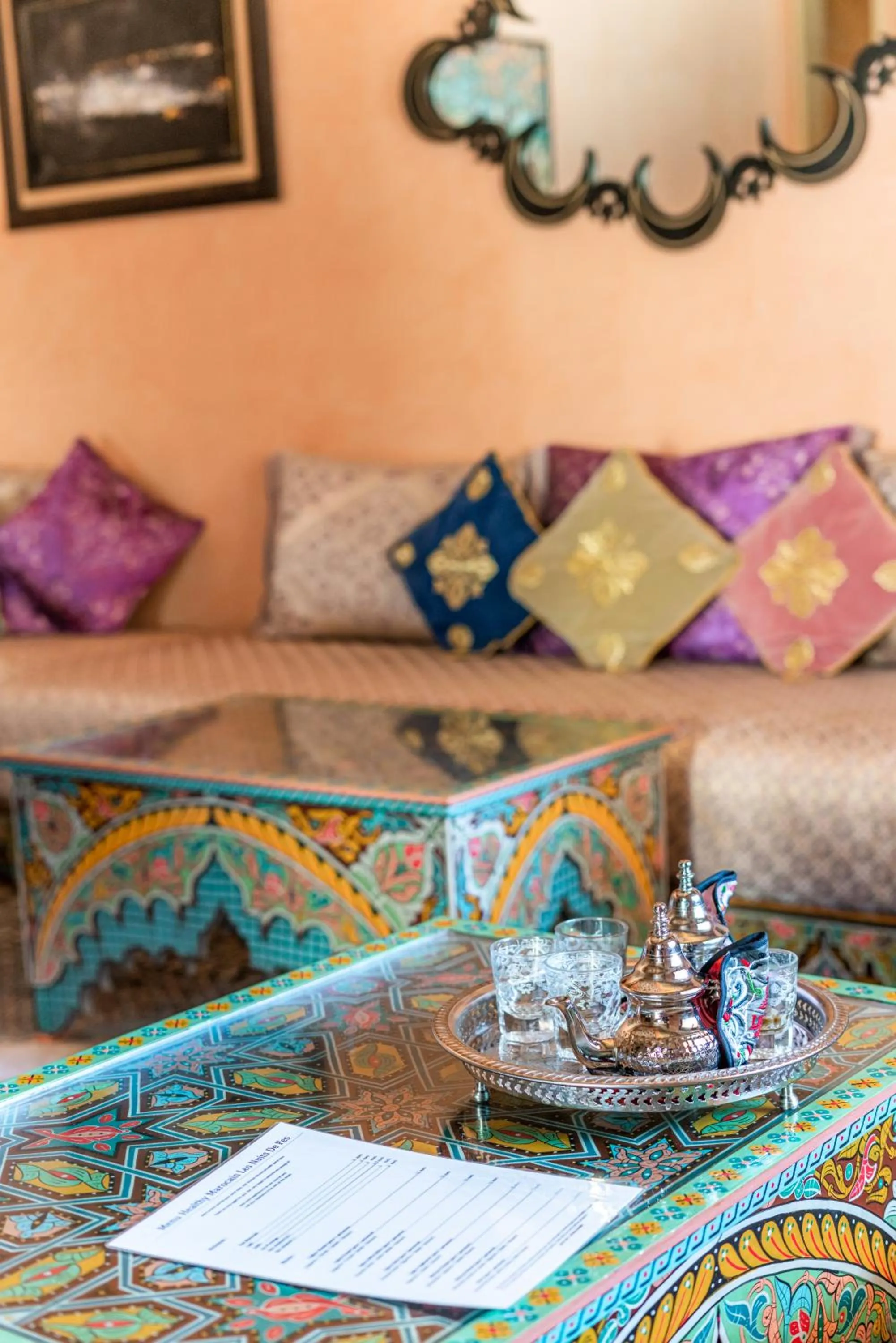 Living room in Riad Les Nuits De Fès