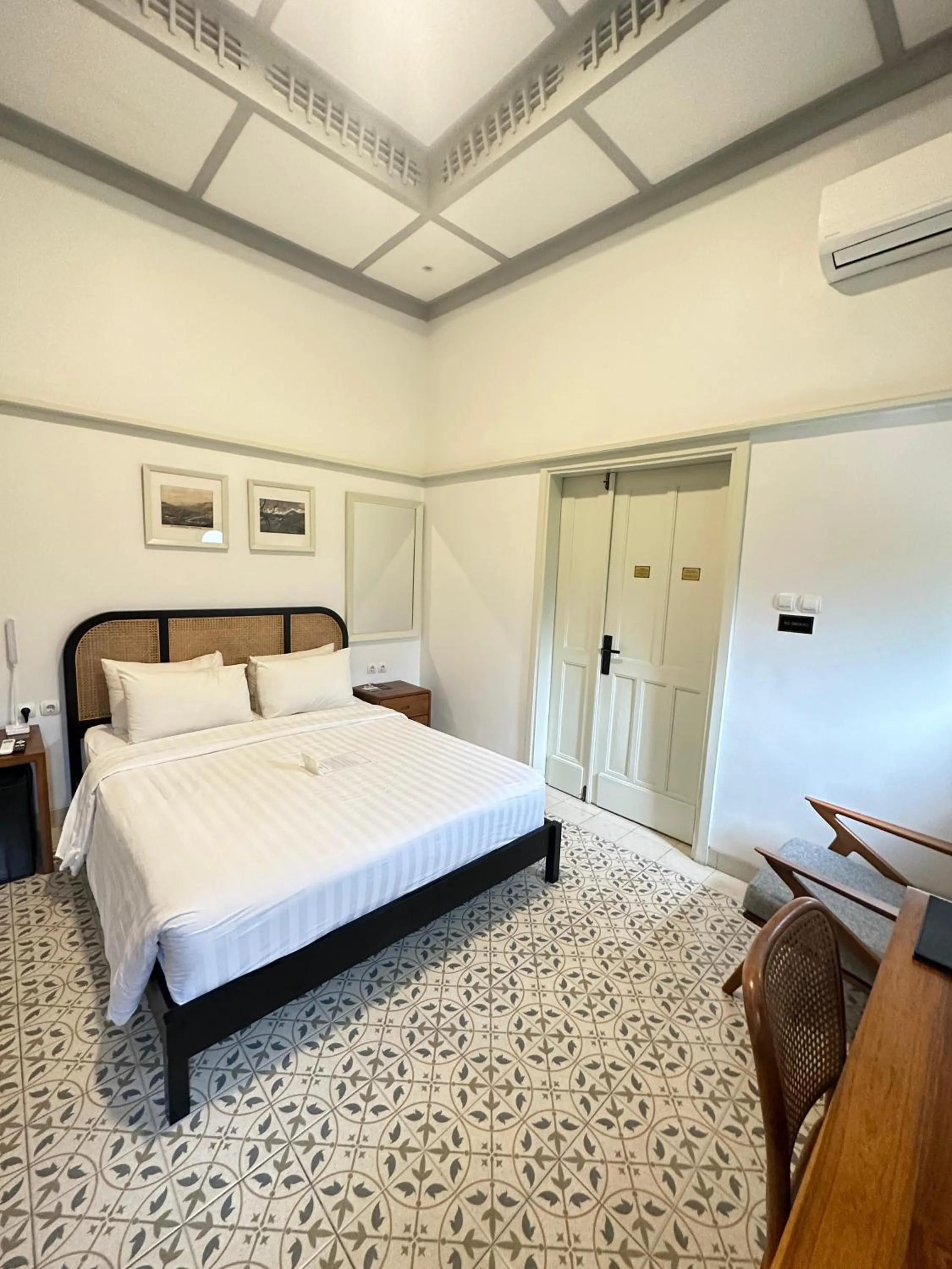 Bed in CERIA HOTEL at Alun Alun Yogyakarta