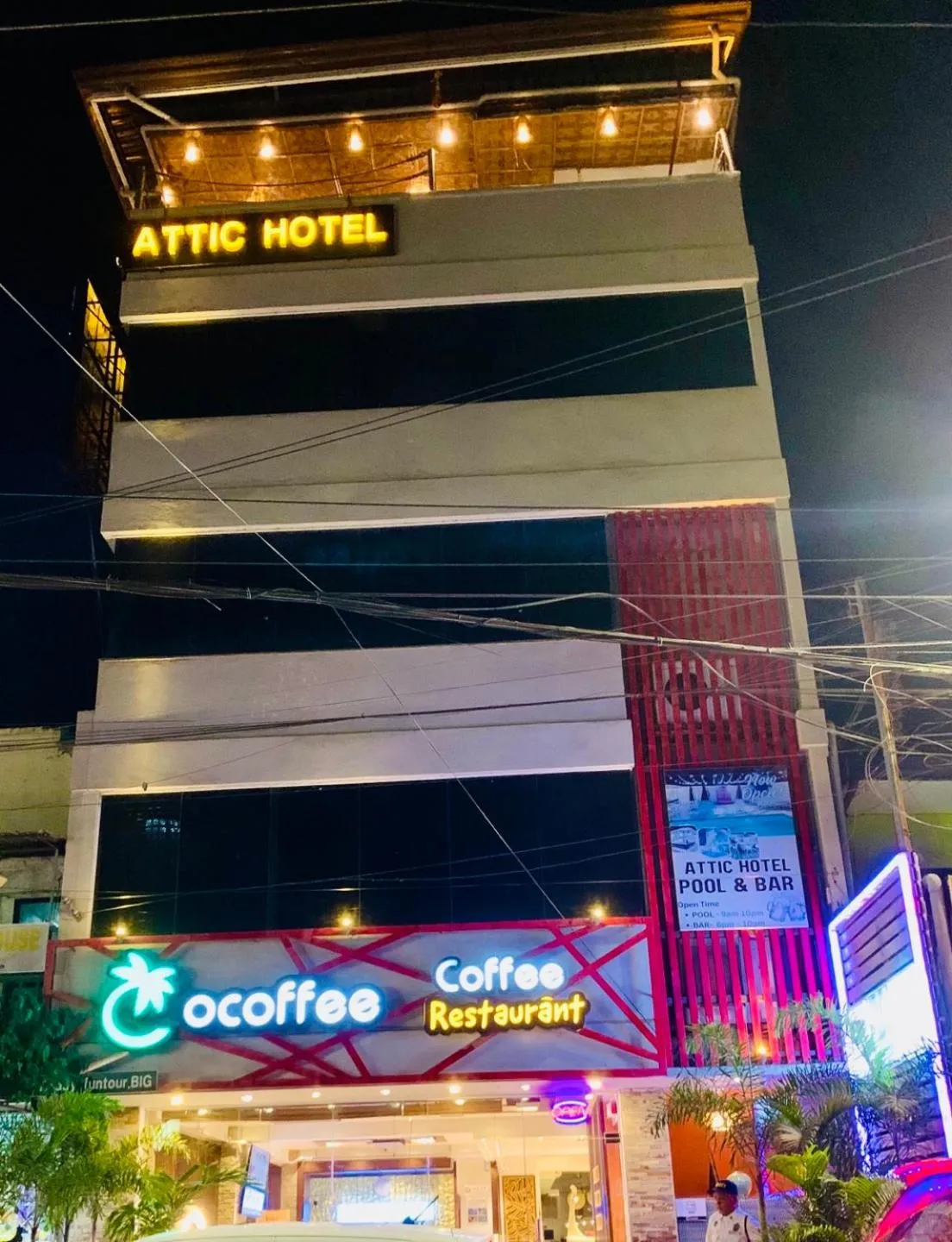 Property building in Attic Capsule Hotel