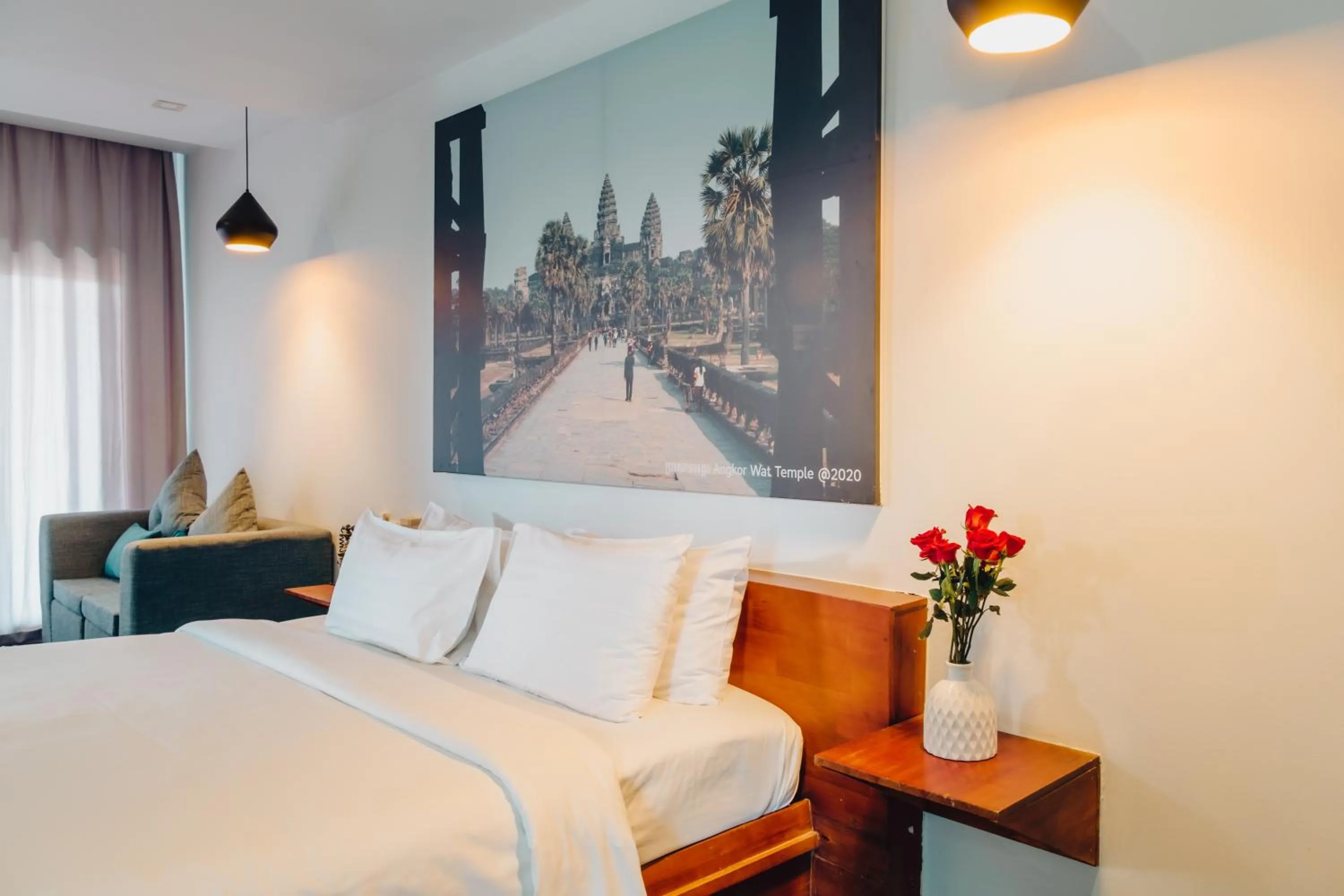 Bed in Bopha Watbo Residence