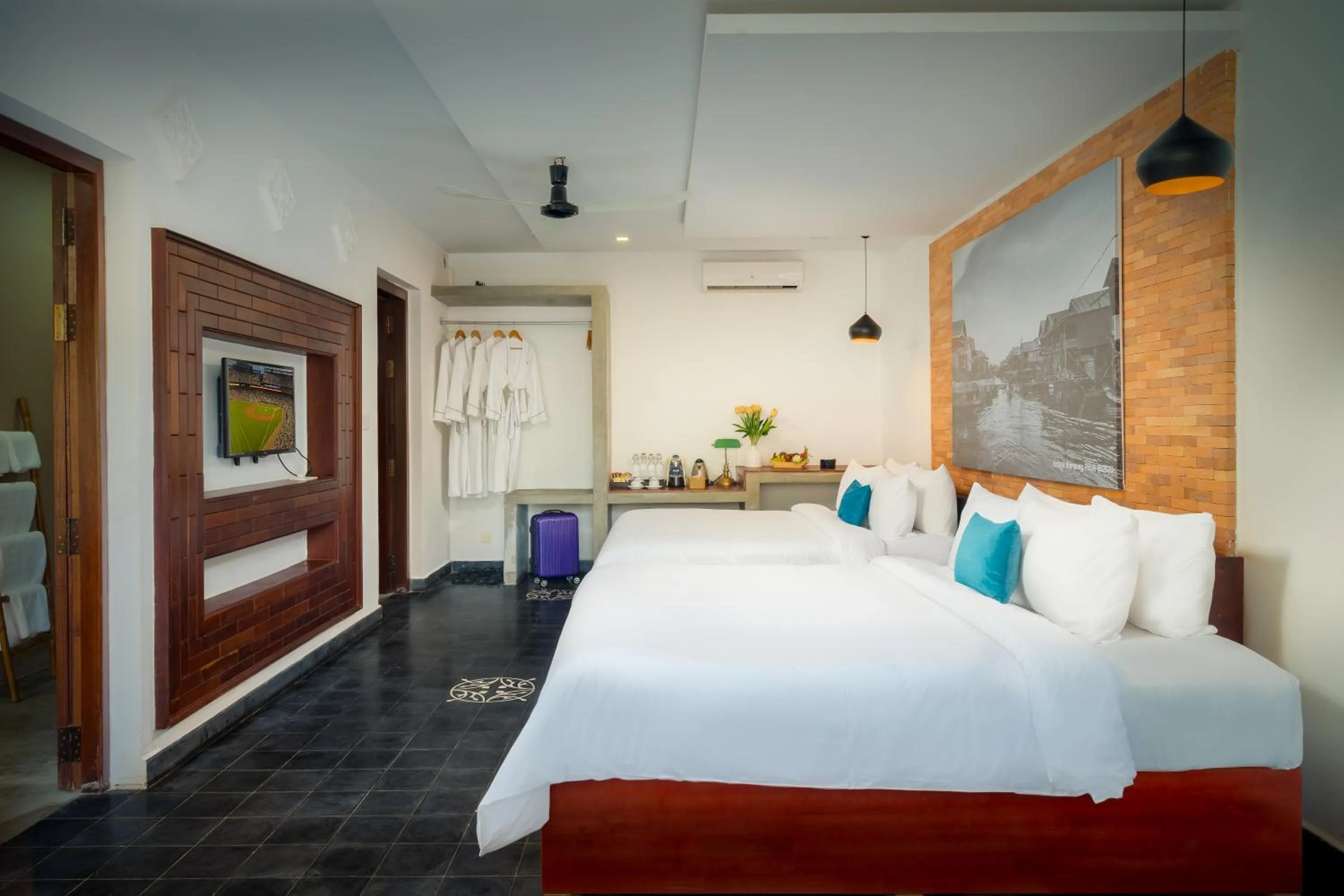 Bed in Bopha Watbo Residence