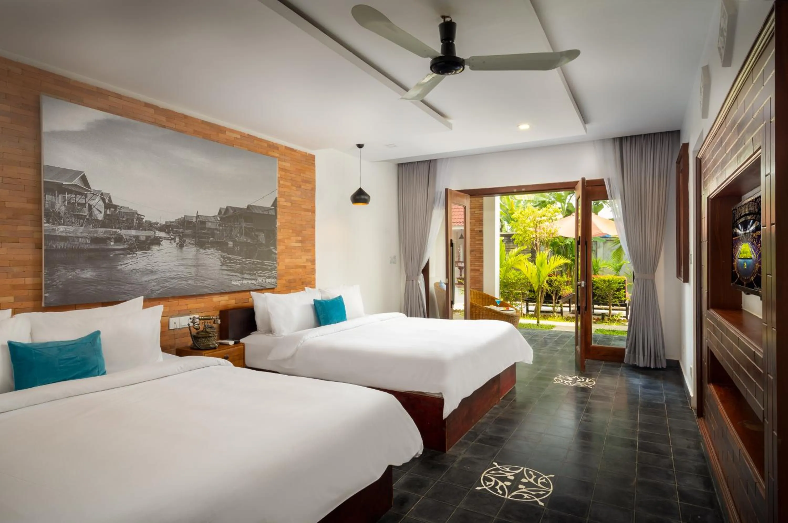 Bed in Bopha Watbo Residence