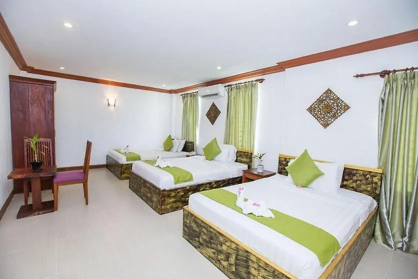 Bed in Angkor Leap Hotel
