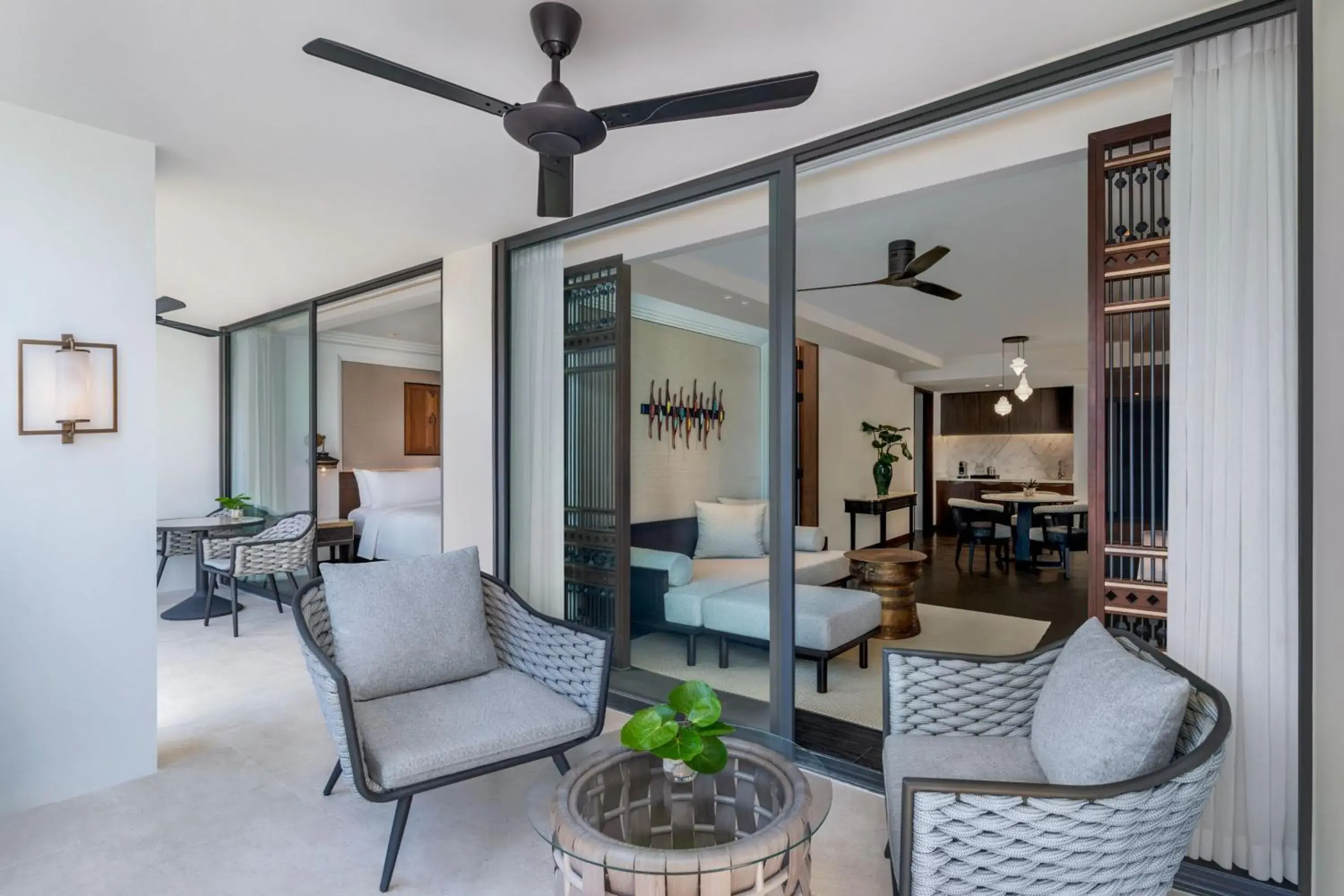 Two-Bedroom Suite with Balcony and Pool View in JW Marriott Khao Lak Resort Suites Two-Bedroom Suite with Balcony and Pool View in JW Marriott Khao Lak Resort Suites