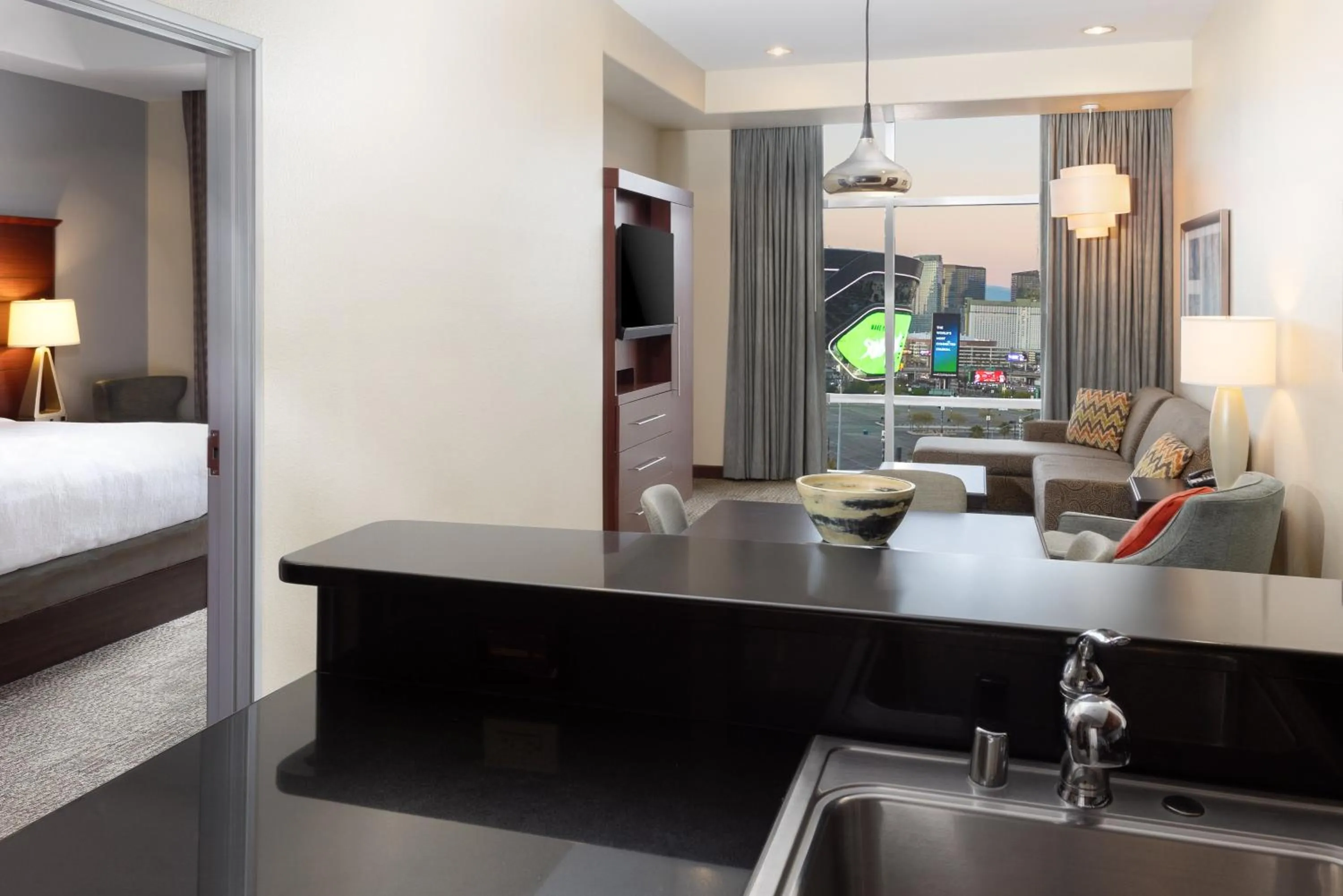 Photo of the whole room, Bed in Staybridge Suites Las Vegas - Stadium District