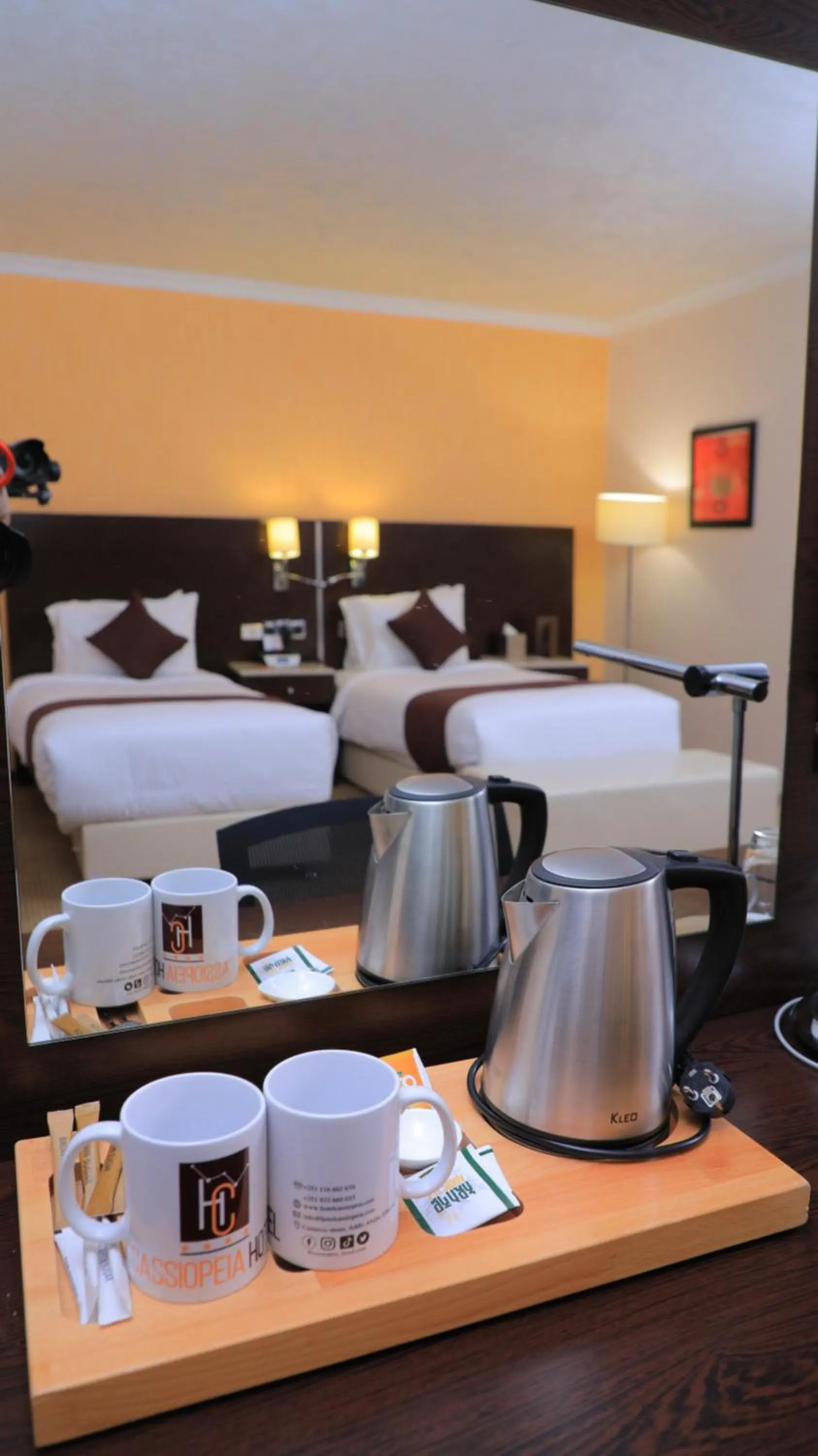 Bed in Cassiopeia Hotel