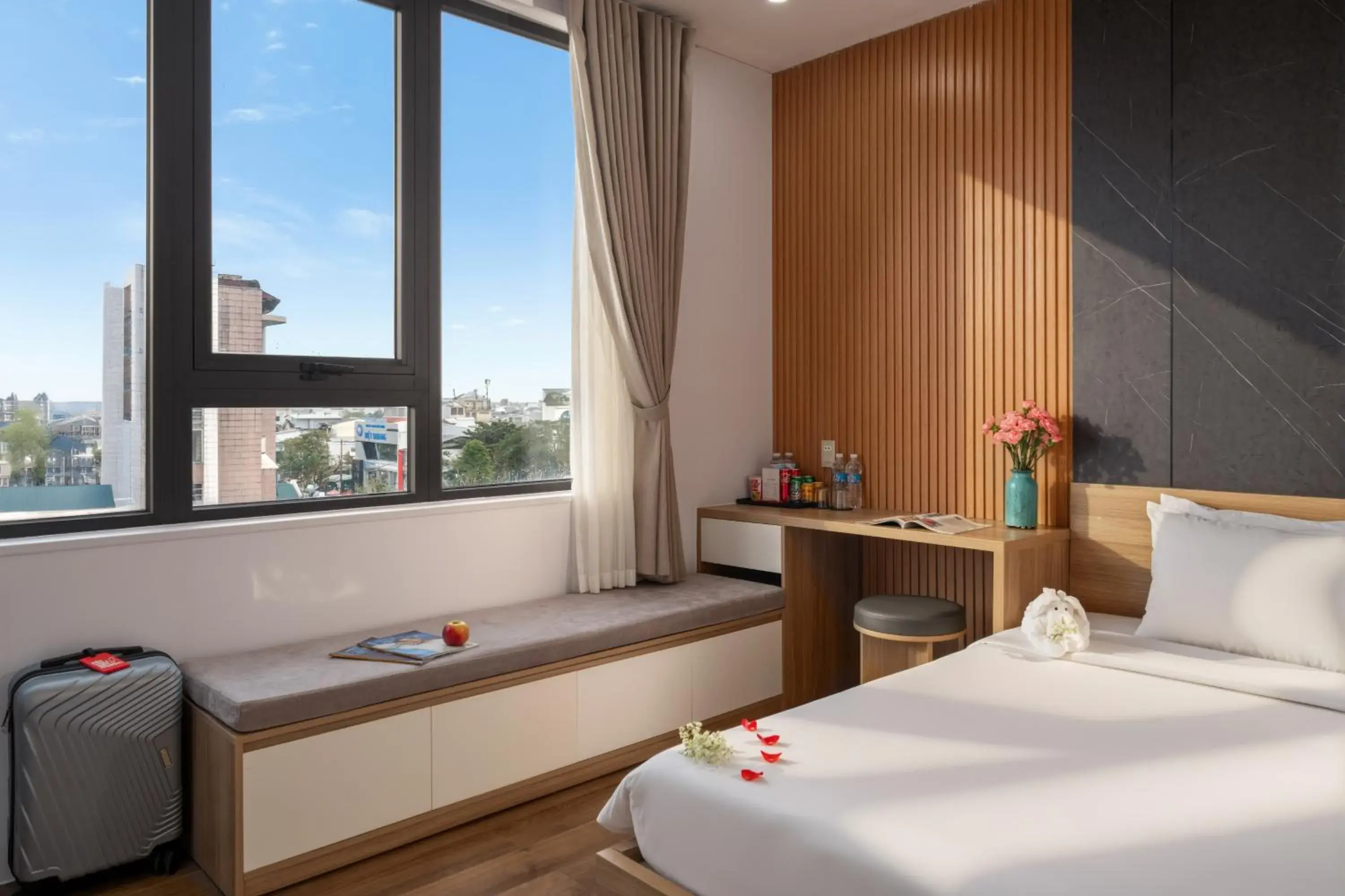 View (from property/room), Bed in KLY Hotel View (from property/room), Bed in KLY Hotel