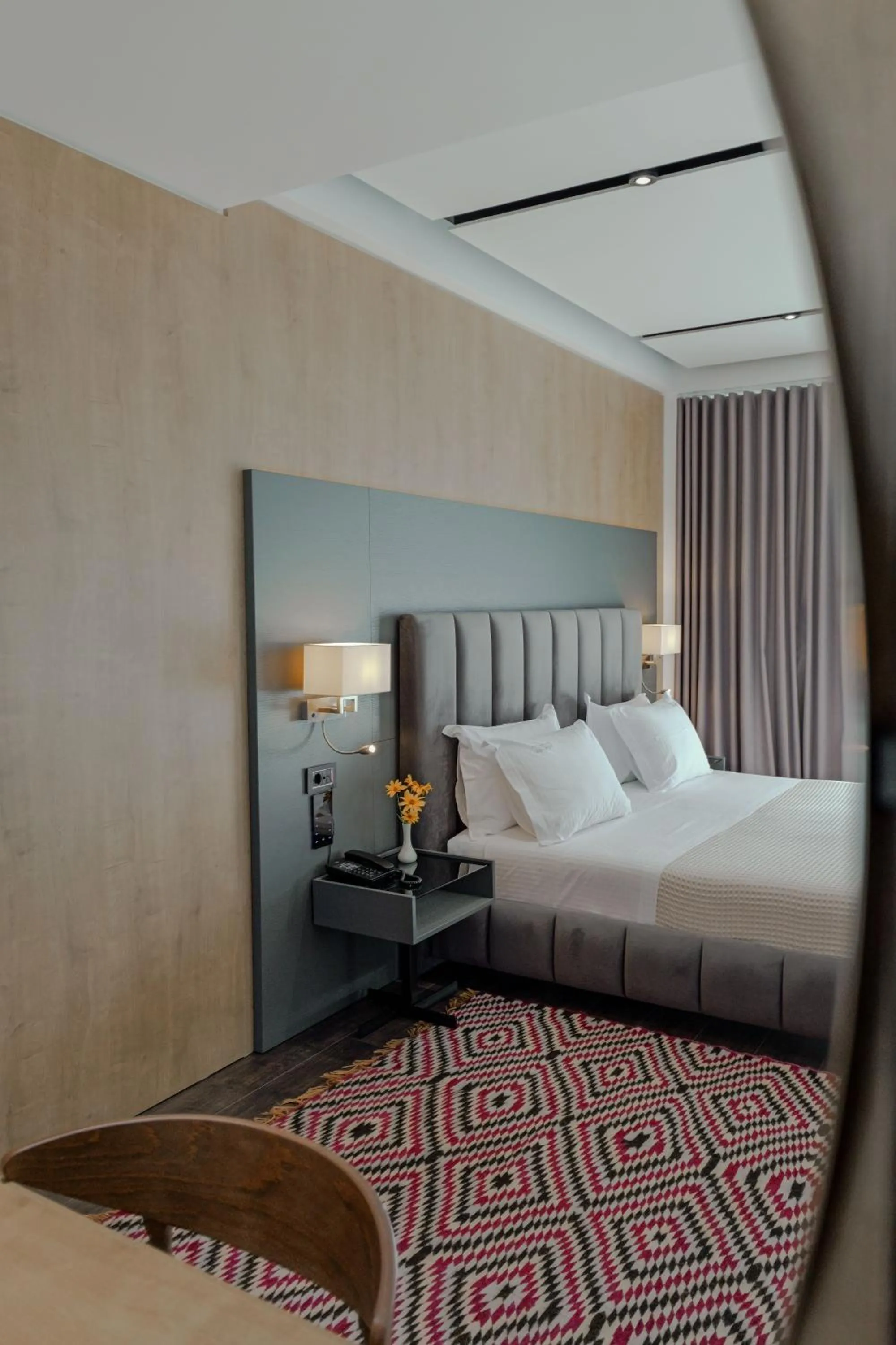 Bed in Hotel Uji Ftohte Tepelene