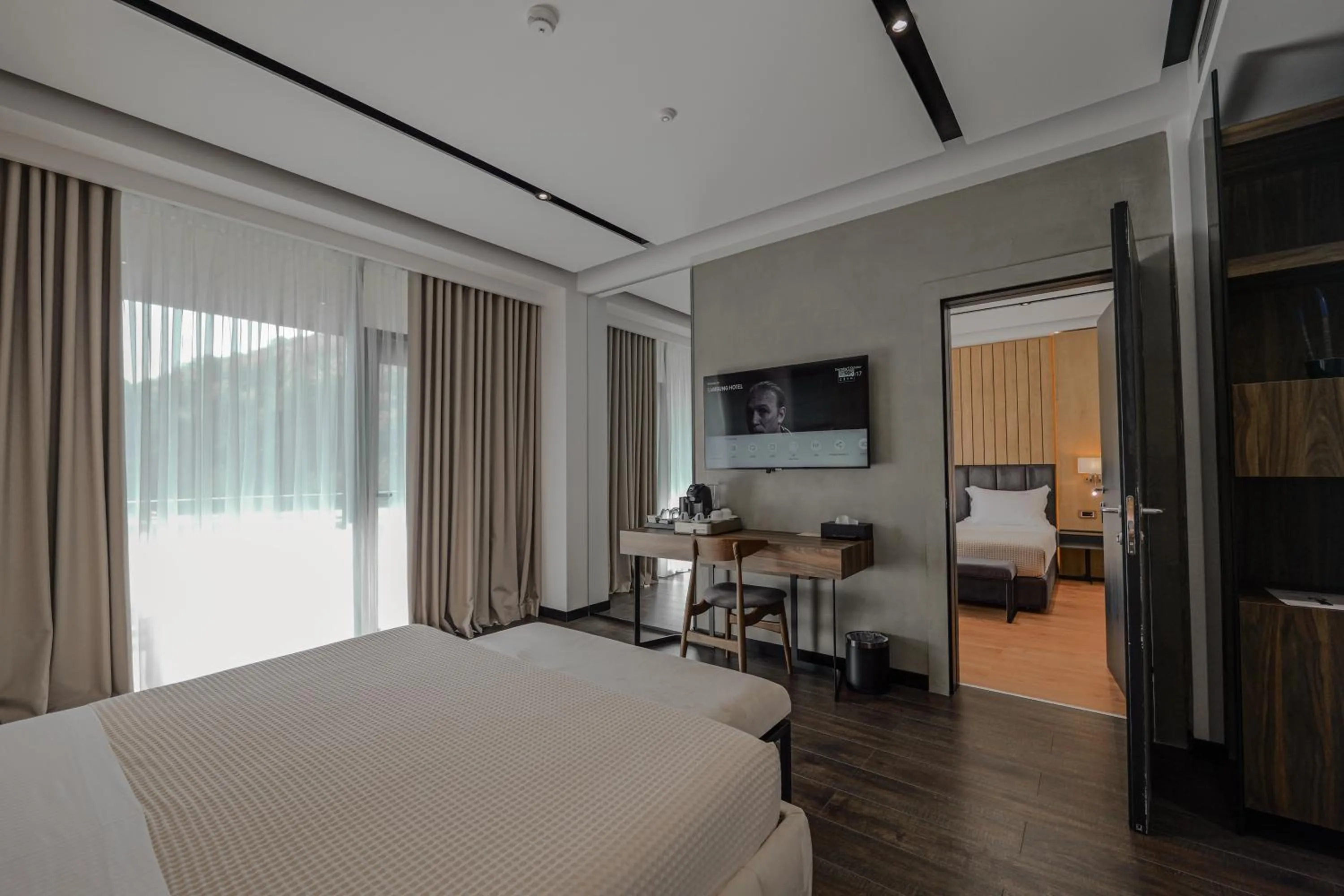 Bed in Hotel Uji Ftohte Tepelene