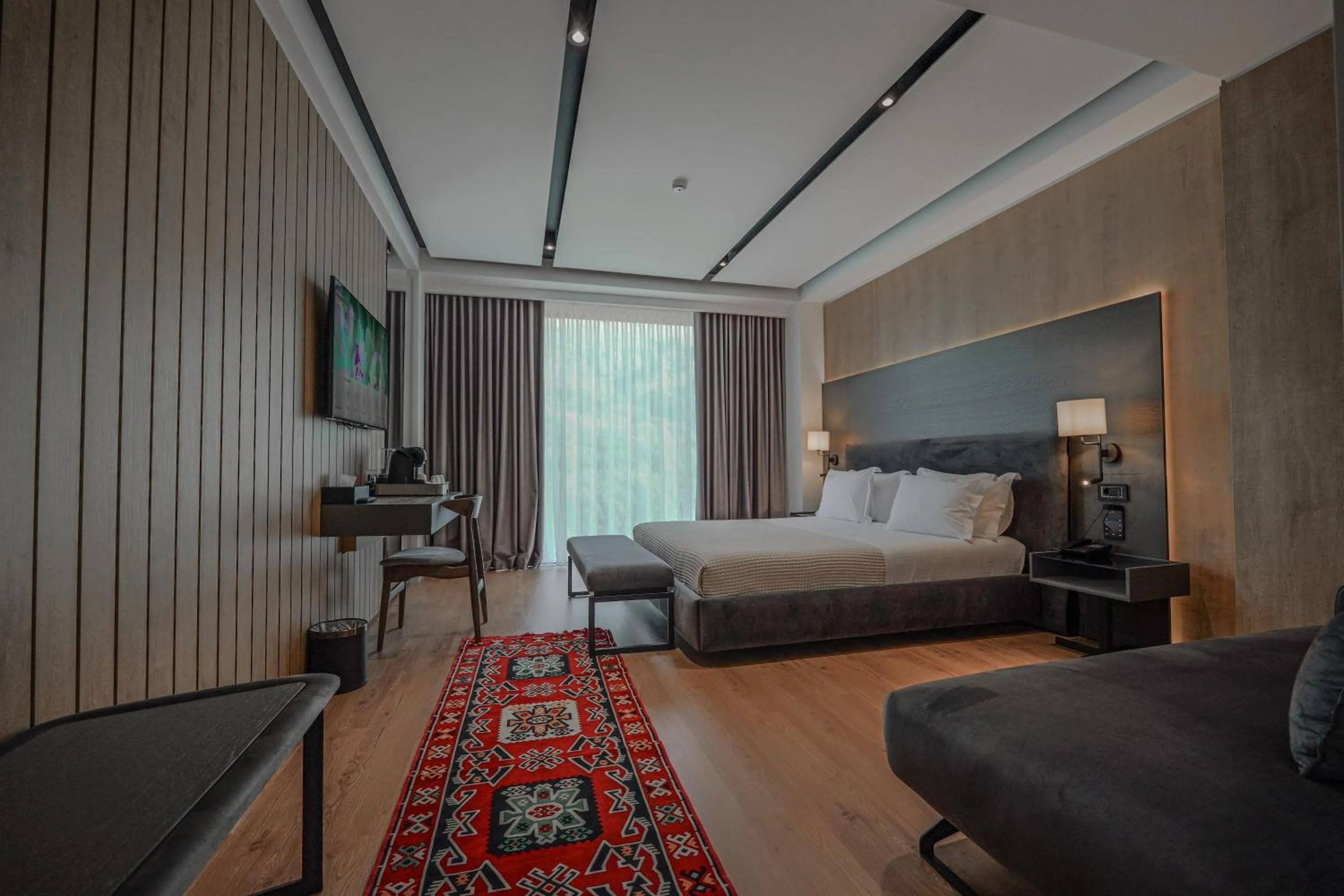 Bed in Hotel Uji Ftohte Tepelene