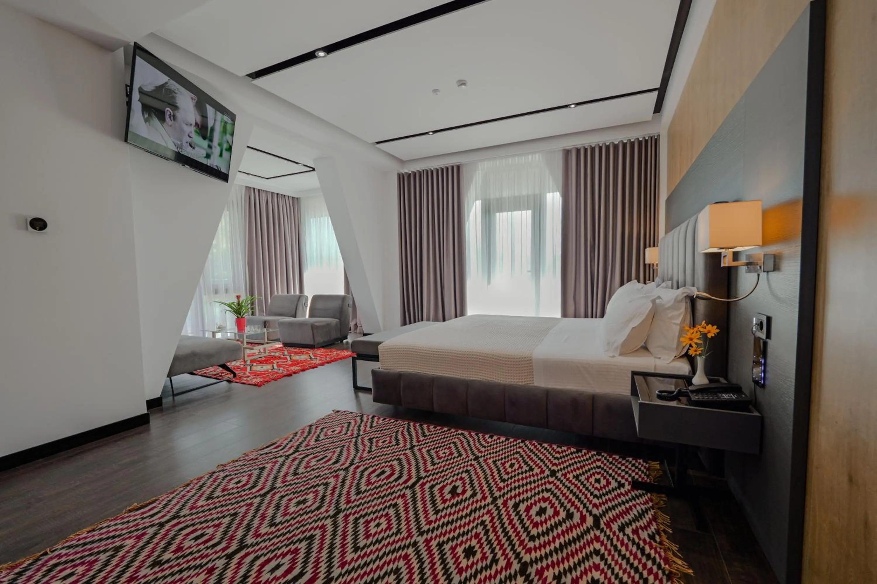 Bed in Hotel Uji Ftohte Tepelene