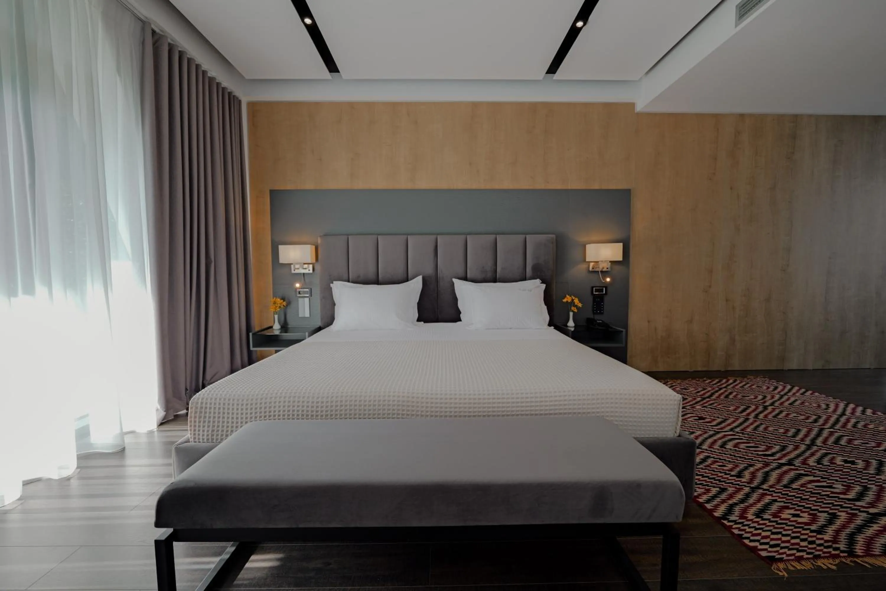 Bed in Hotel Uji Ftohte Tepelene