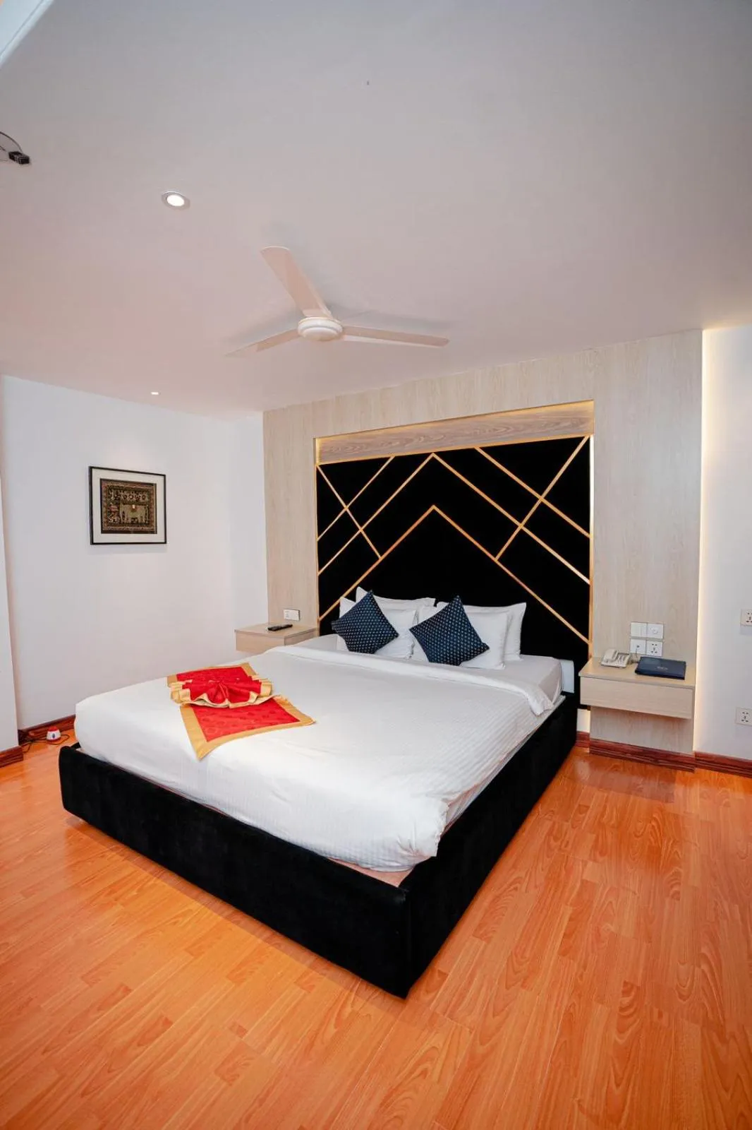 Bed in Royal Raj Hotel