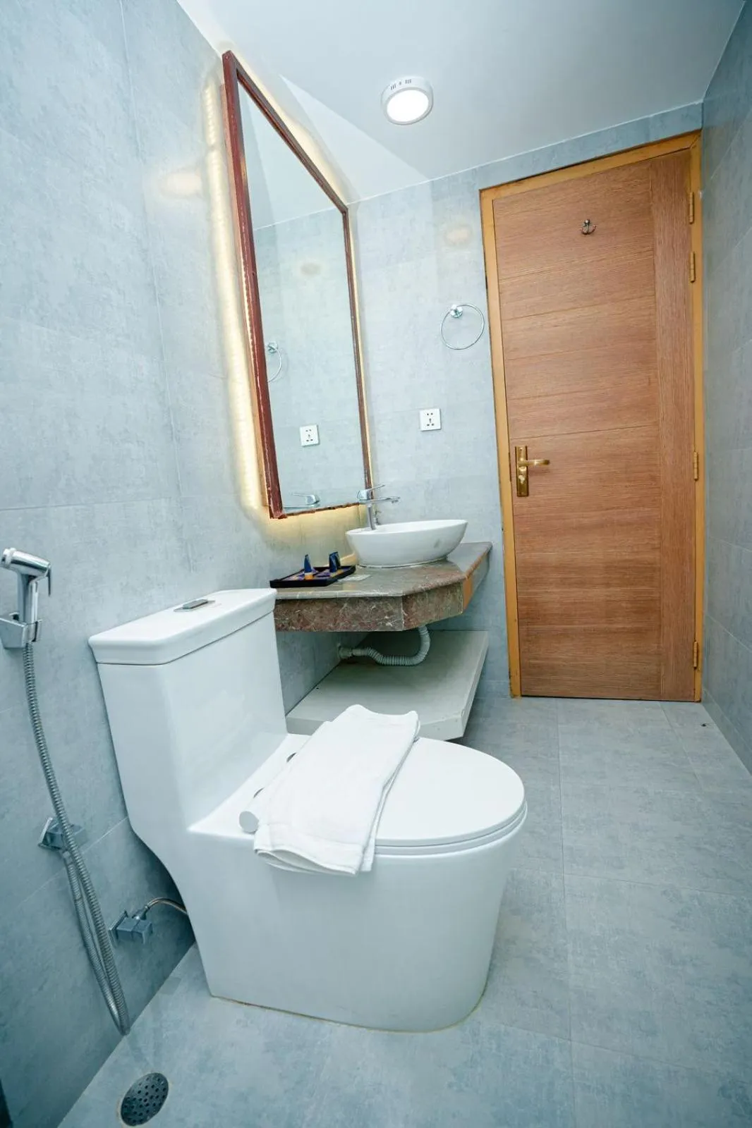 Toilet in Royal Raj Hotel