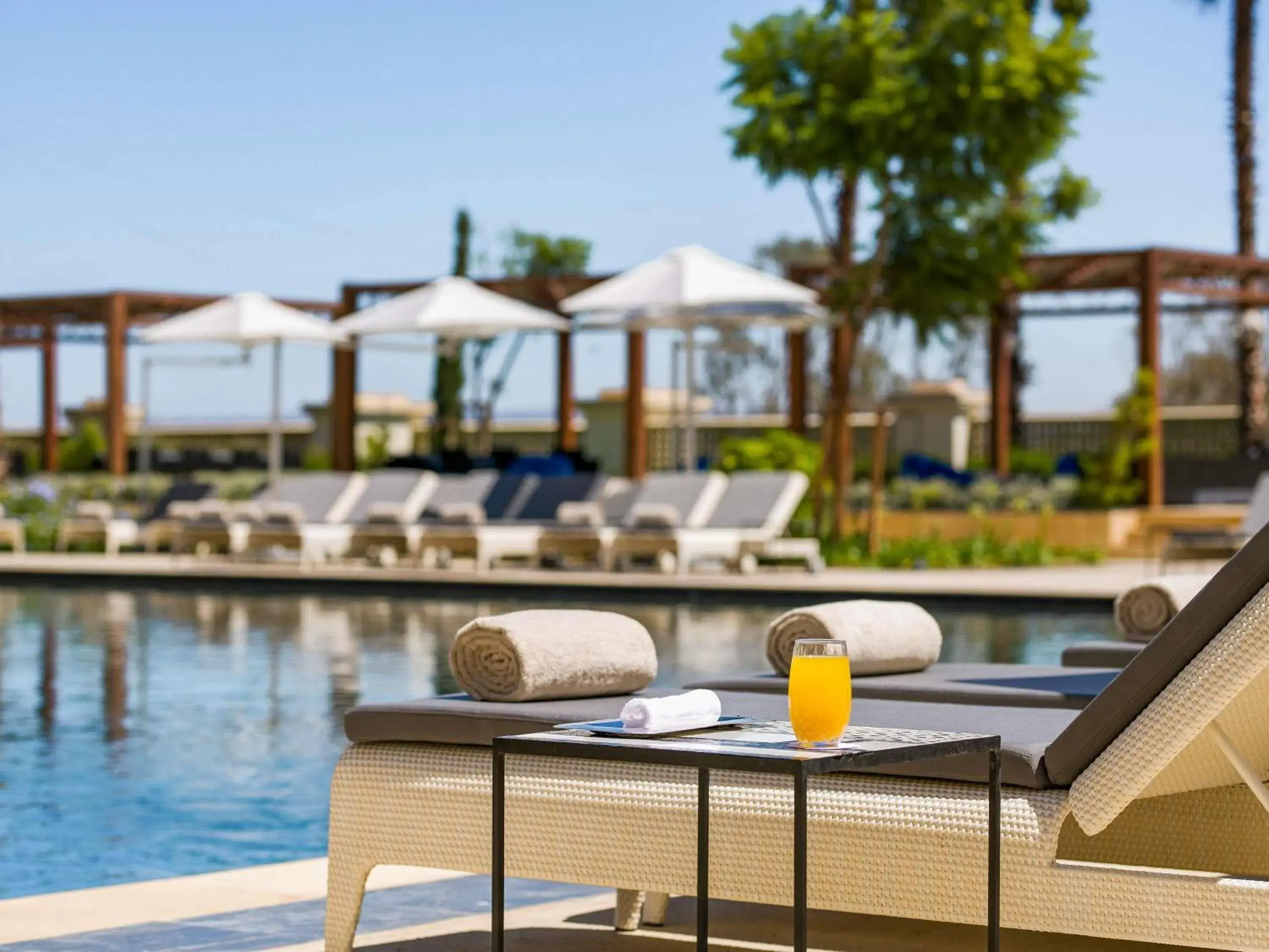 Pool view in Fairmont Tazi Palace Tangier Pool view in Fairmont Tazi Palace Tangier
