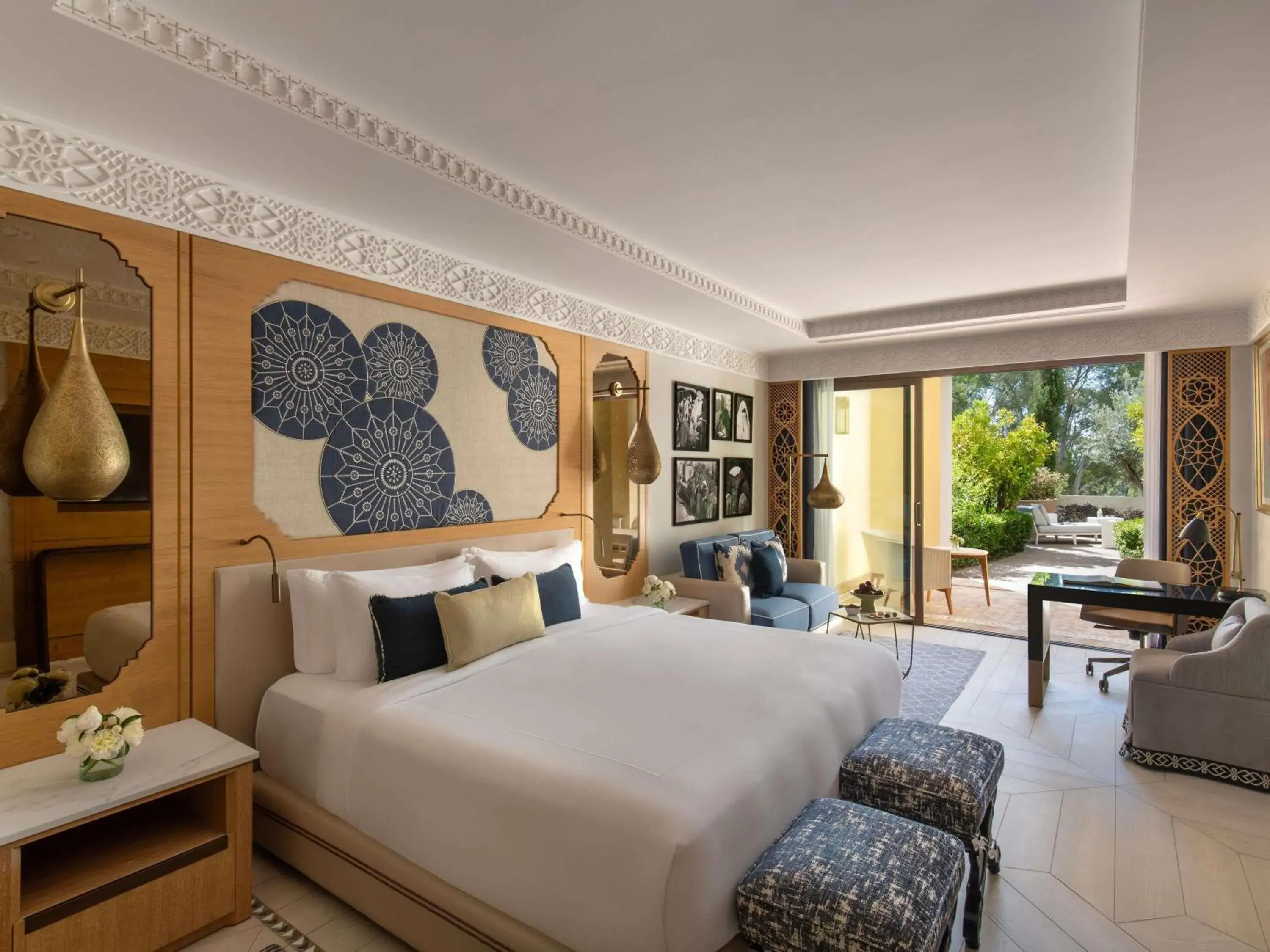 Bedroom, Bed in Fairmont Tazi Palace Tangier Bedroom, Bed in Fairmont Tazi Palace Tangier