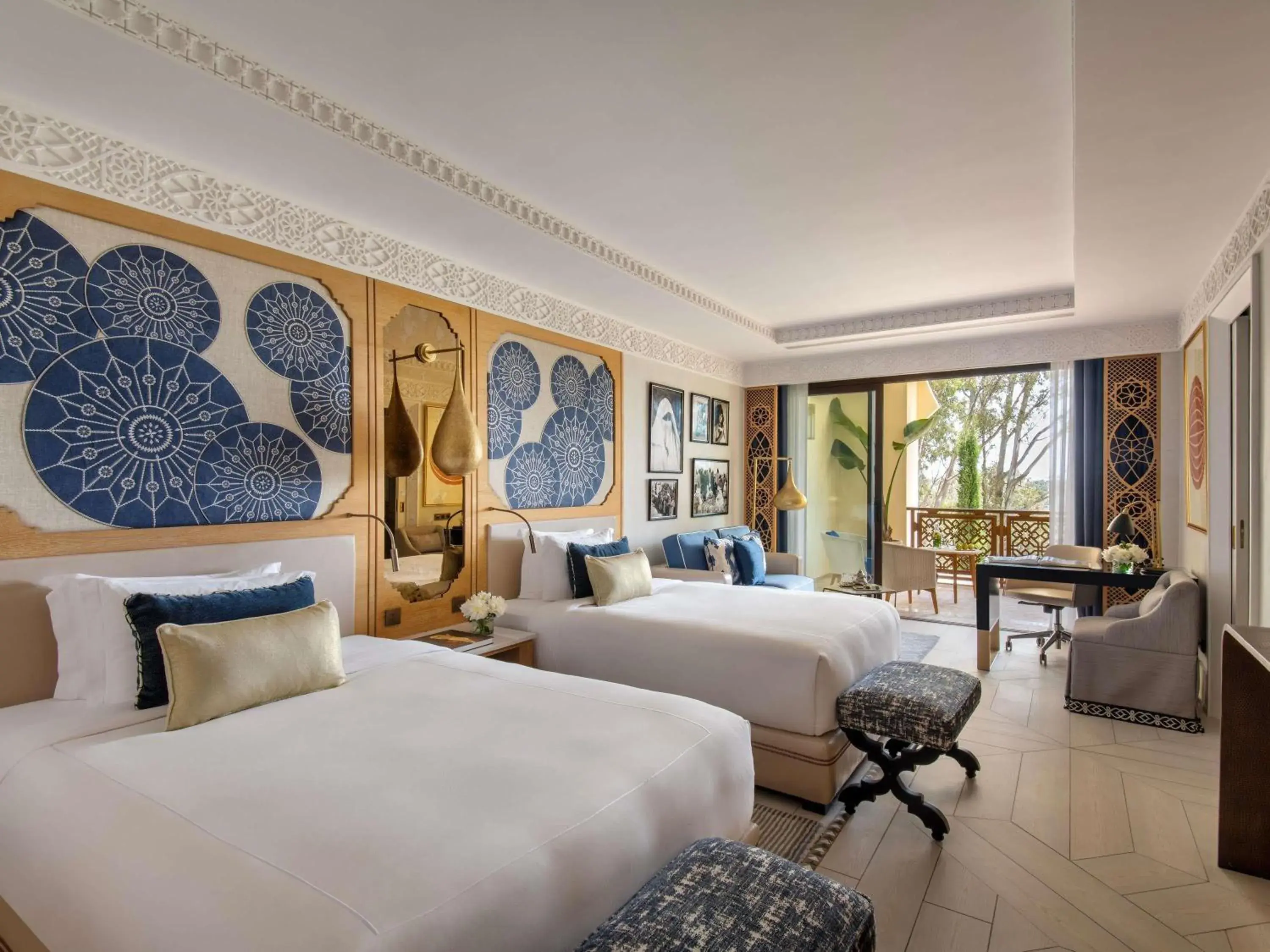 Bedroom, Bed in Fairmont Tazi Palace Tangier Bedroom, Bed in Fairmont Tazi Palace Tangier