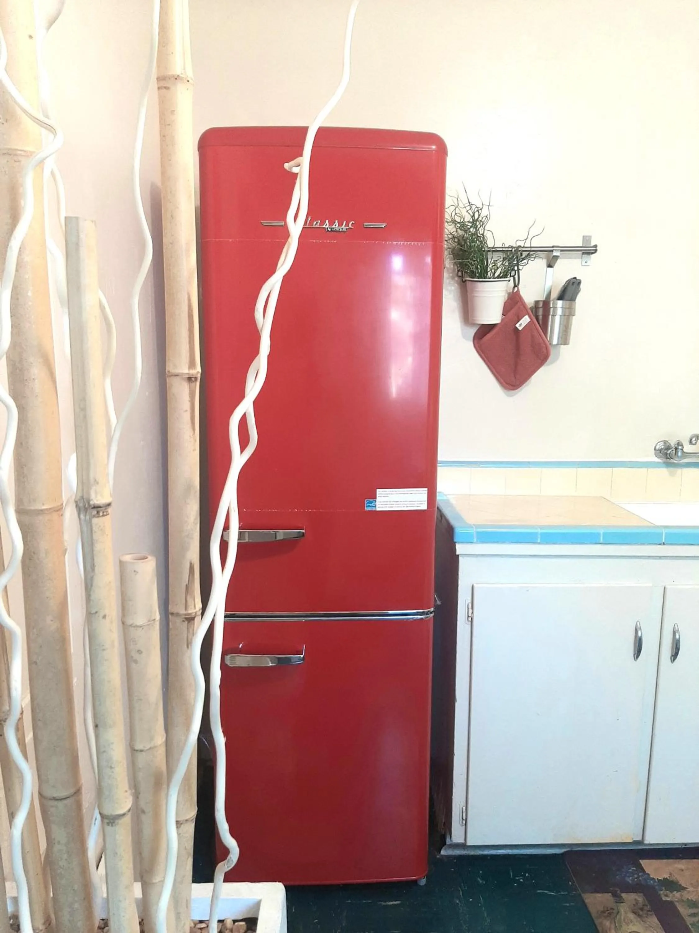 kitchen in THE NEW STAR MOTEL - 1950s Extended-Stay Lodging and Retreat Center