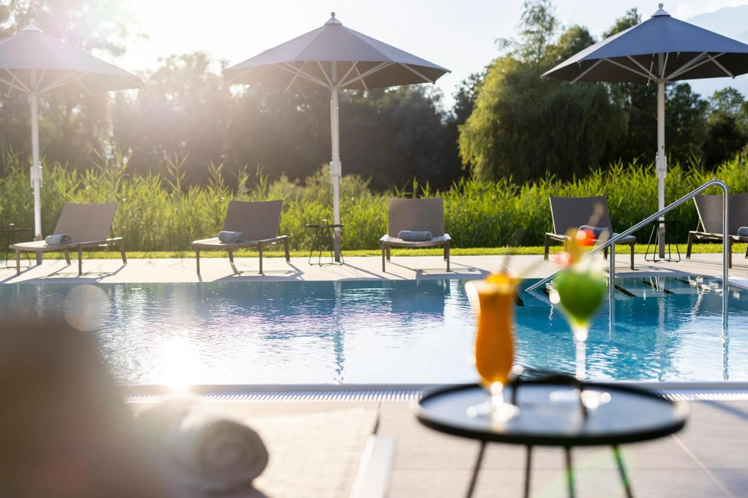 Swimming pool in Dolomitengolf Suites