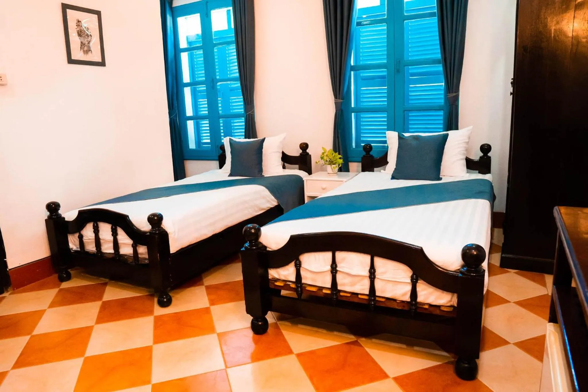 Bed in Villa Merry Lao Ban Aphay
