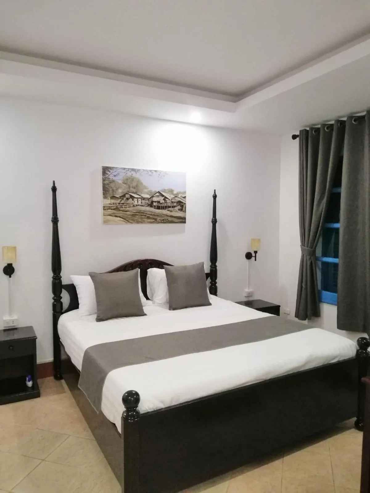 Bed in Villa Merry Lao Ban Aphay
