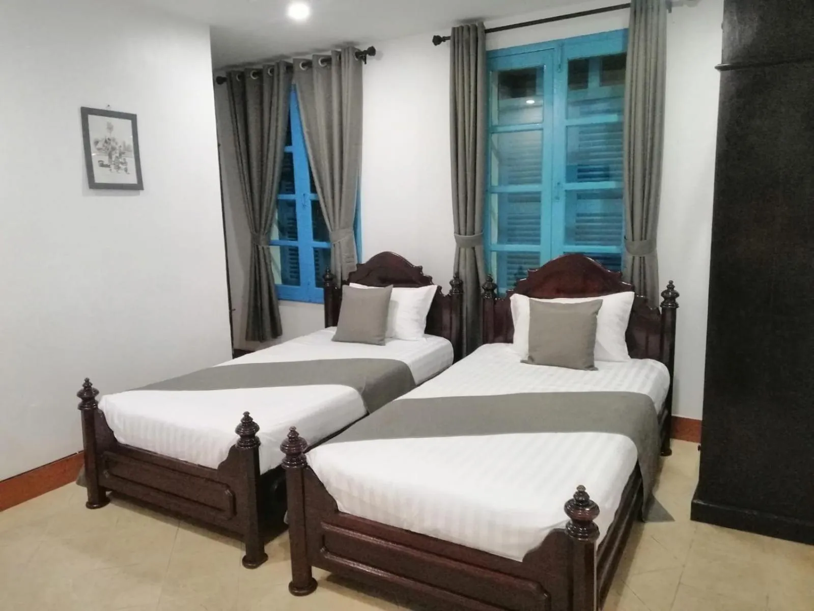 Bed in Villa Merry Lao Ban Aphay