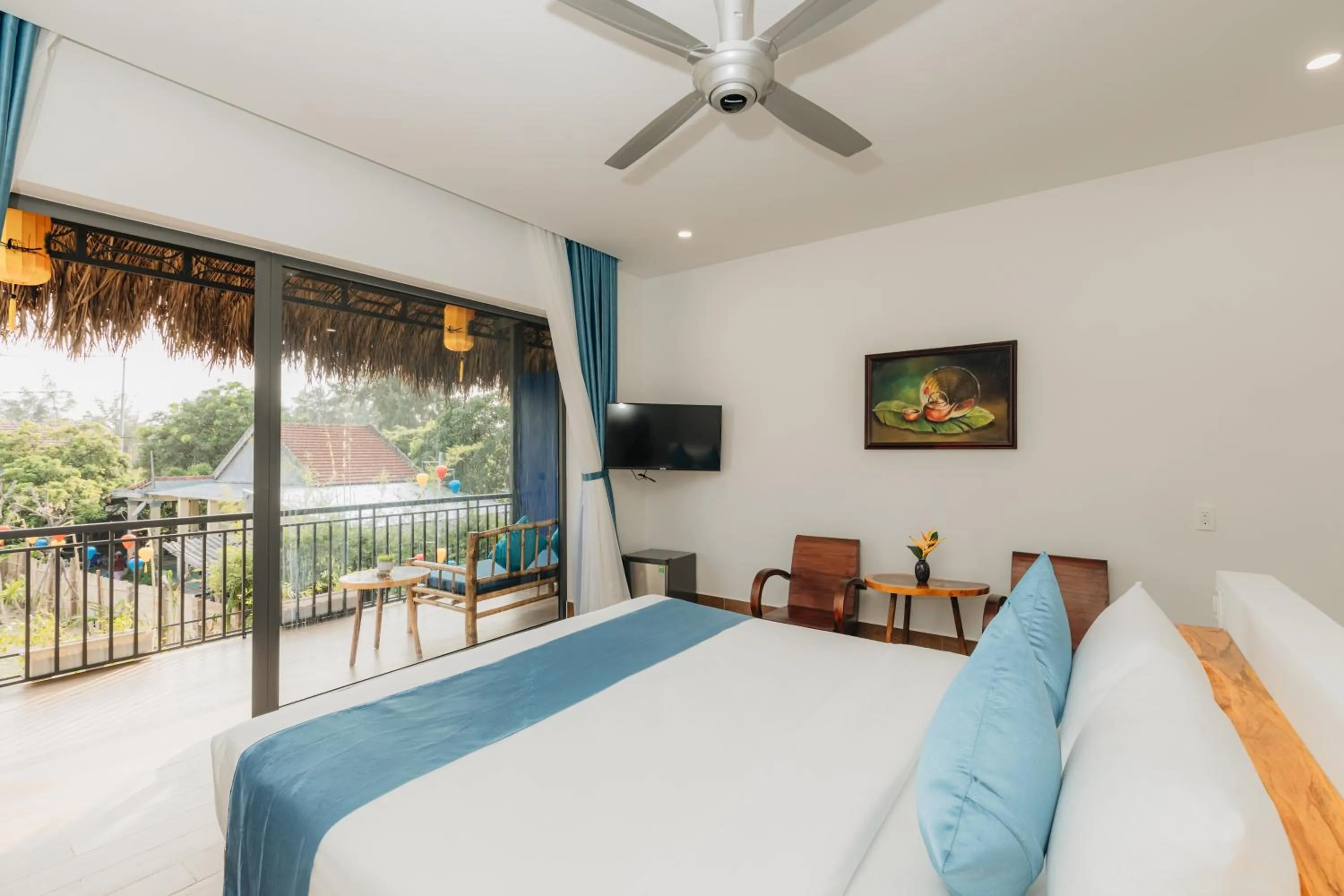 View (from property/room), Bed in Ngoc An Bang Villa