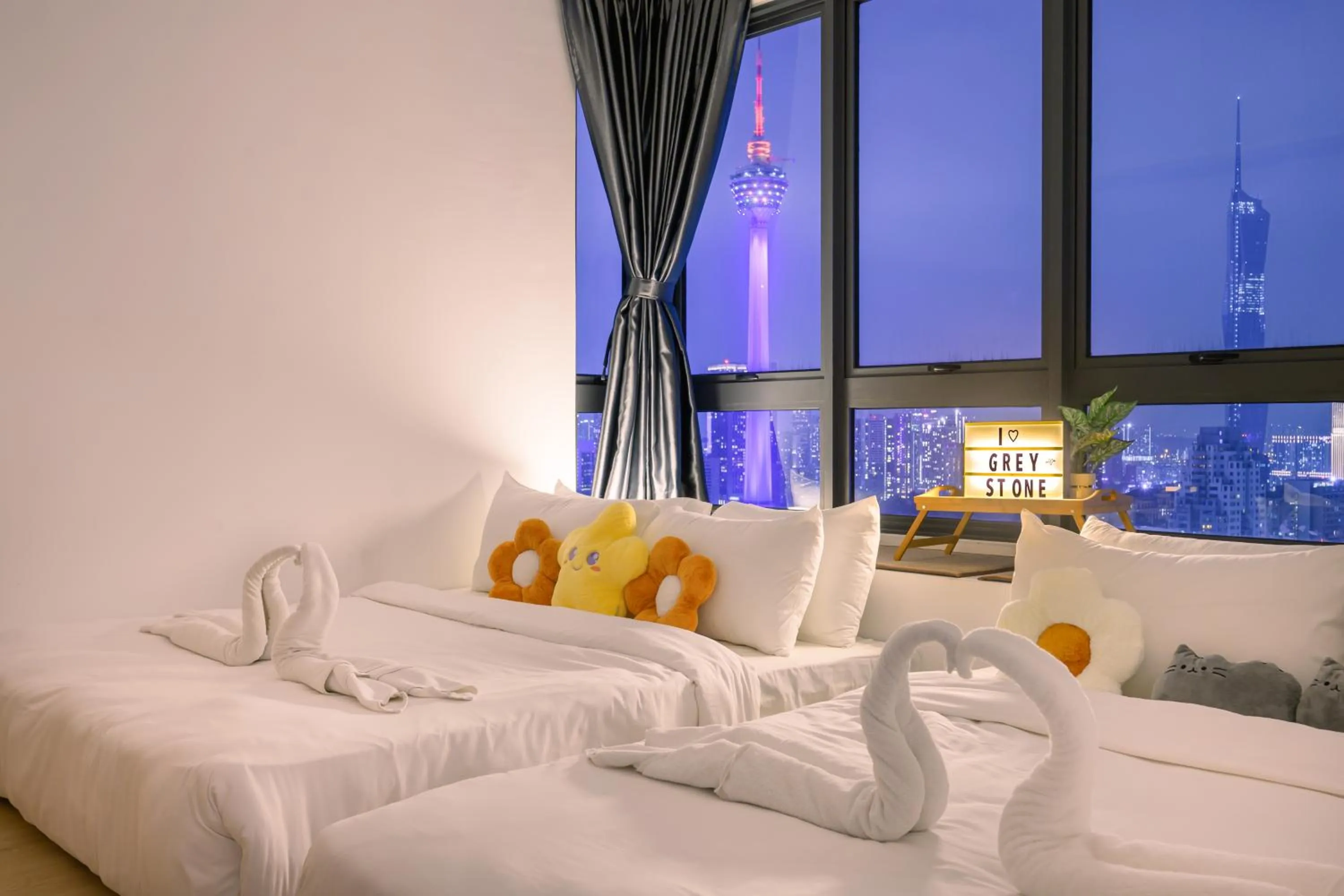 View (from property/room), Bed in Greystone Colony KLCC