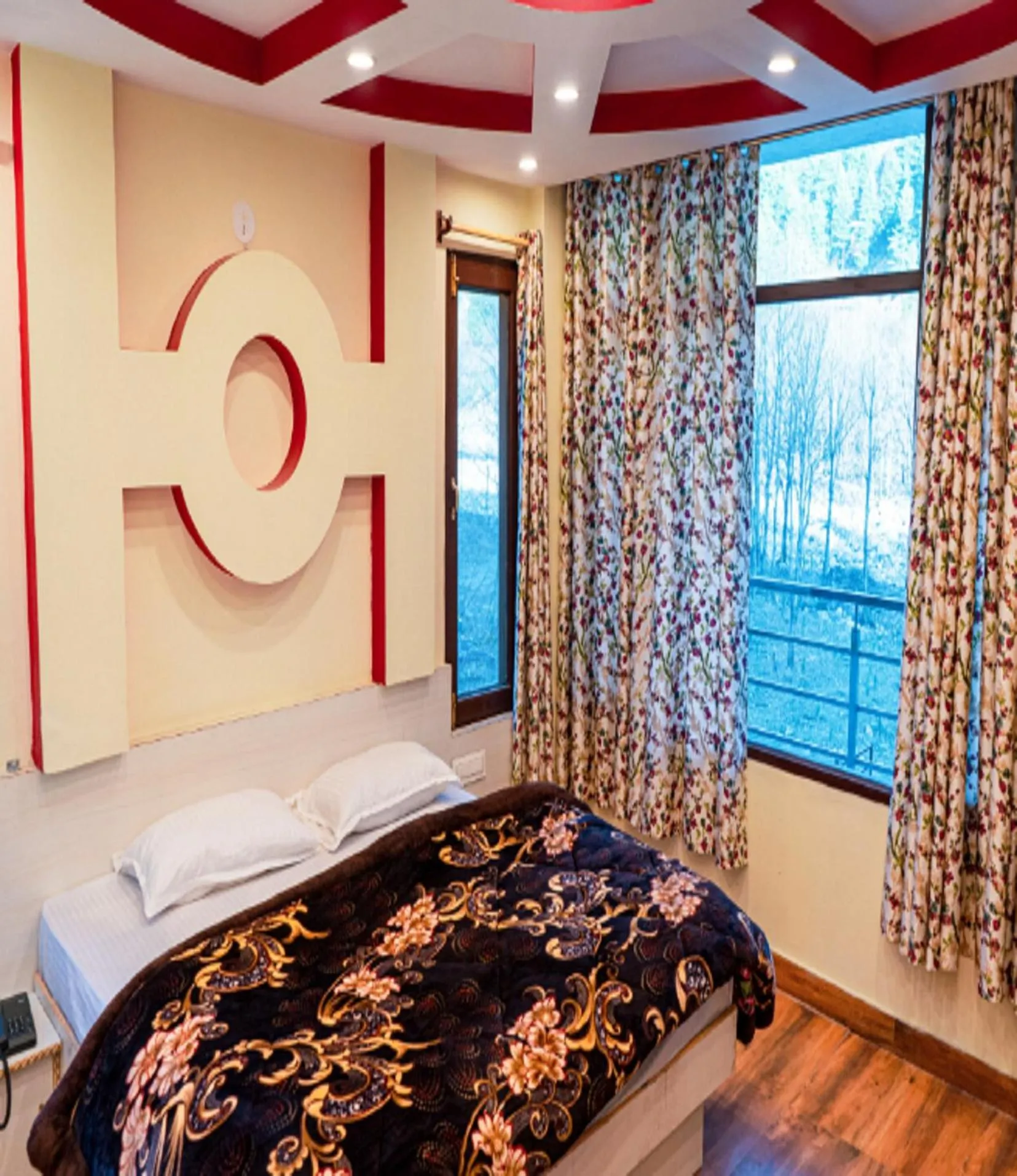 Bedroom, Bed in Him Taj by StayApart