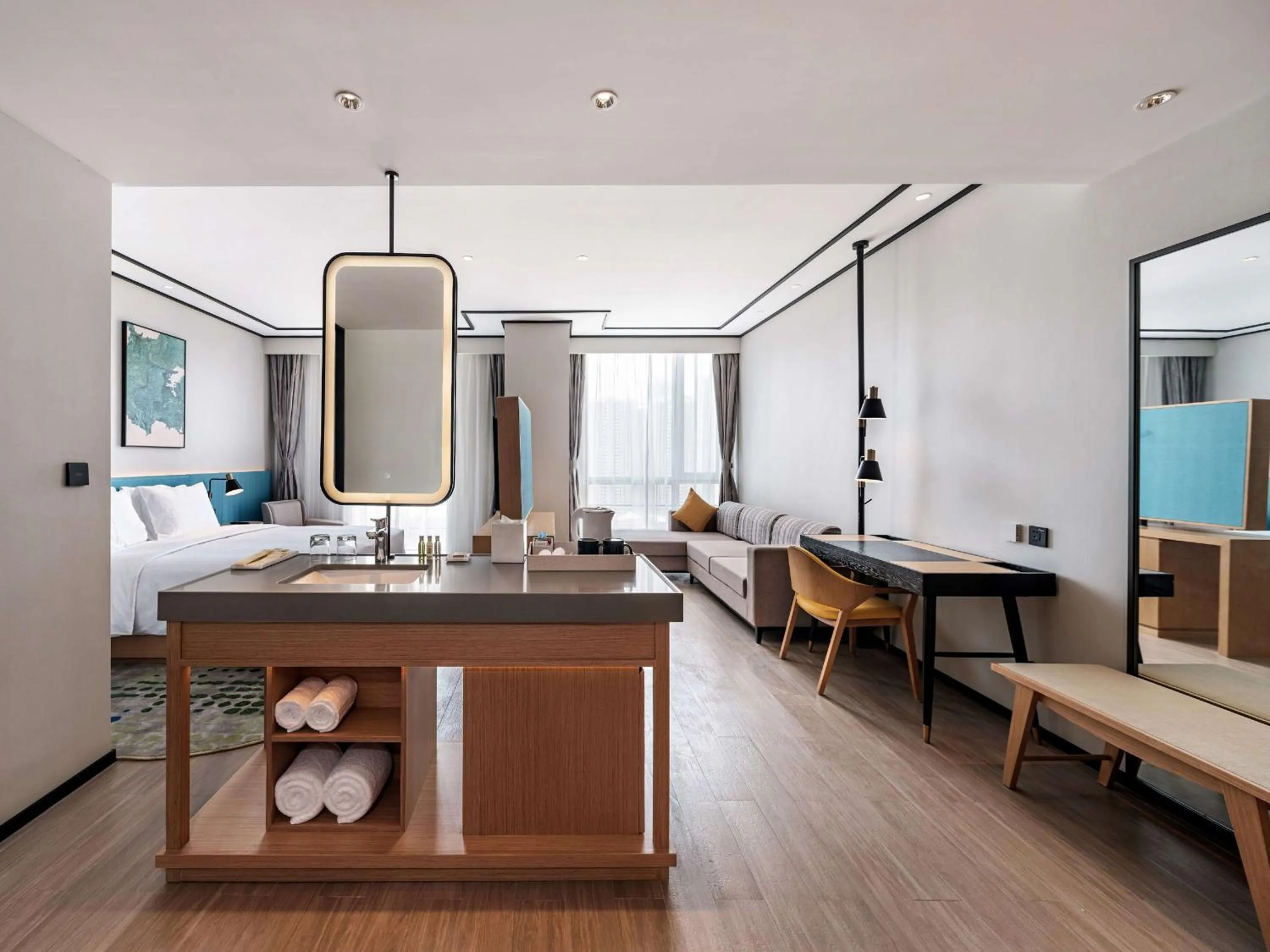 Bedroom in Hilton Garden Inn Hefei Binhu New District