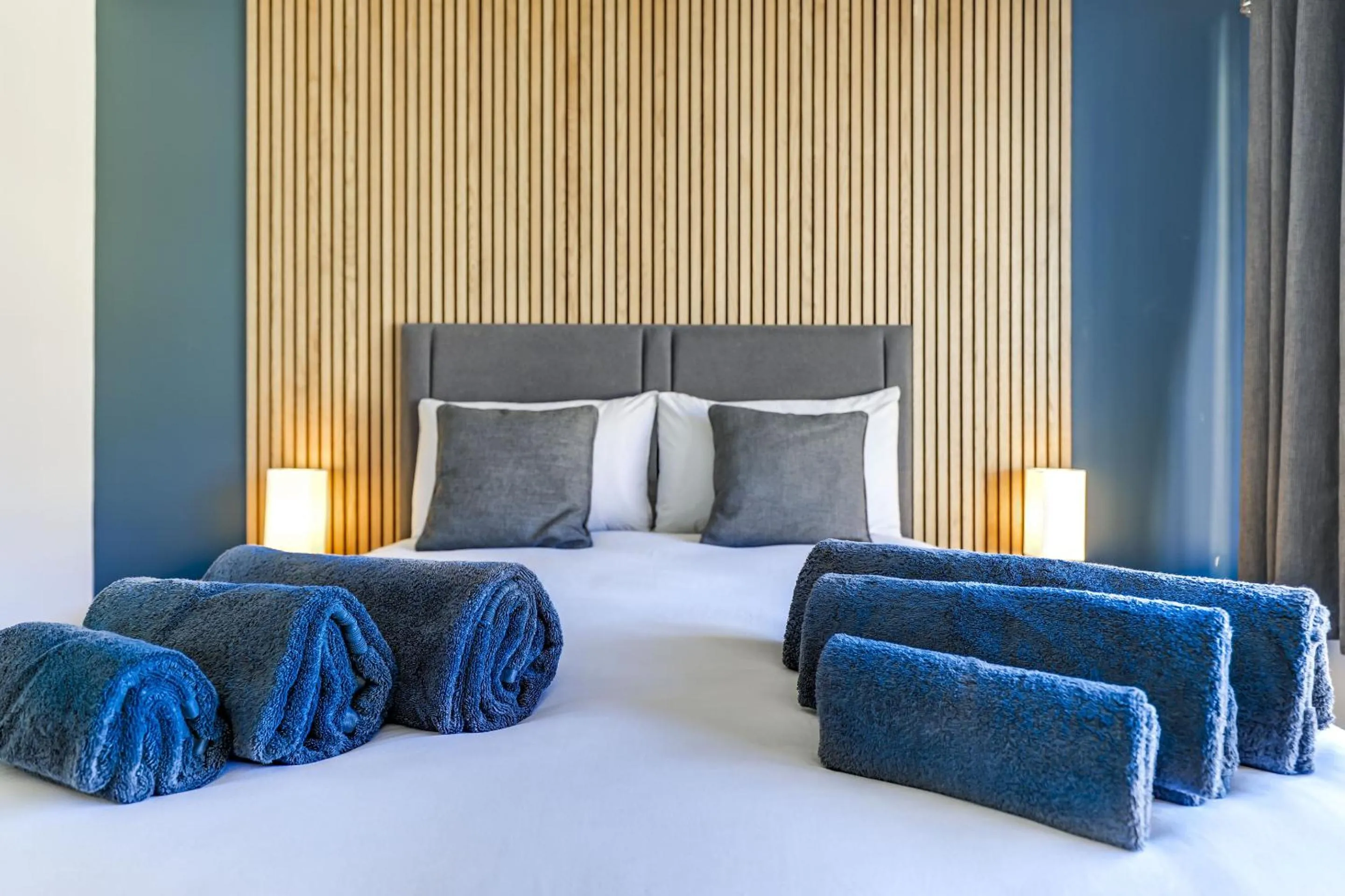 Bedroom, Bed in The Old Warehouse Ely "Apartments"