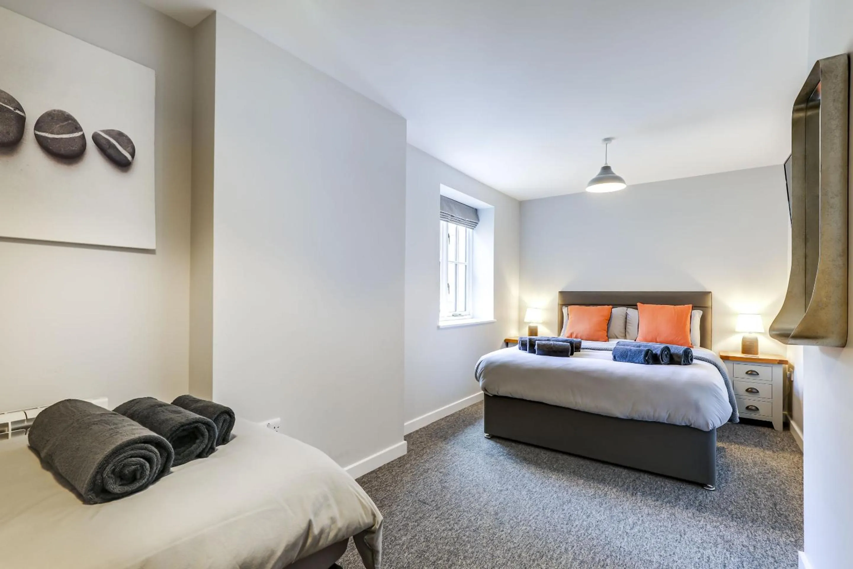 Bedroom, Bed in The Old Warehouse Ely "Apartments"