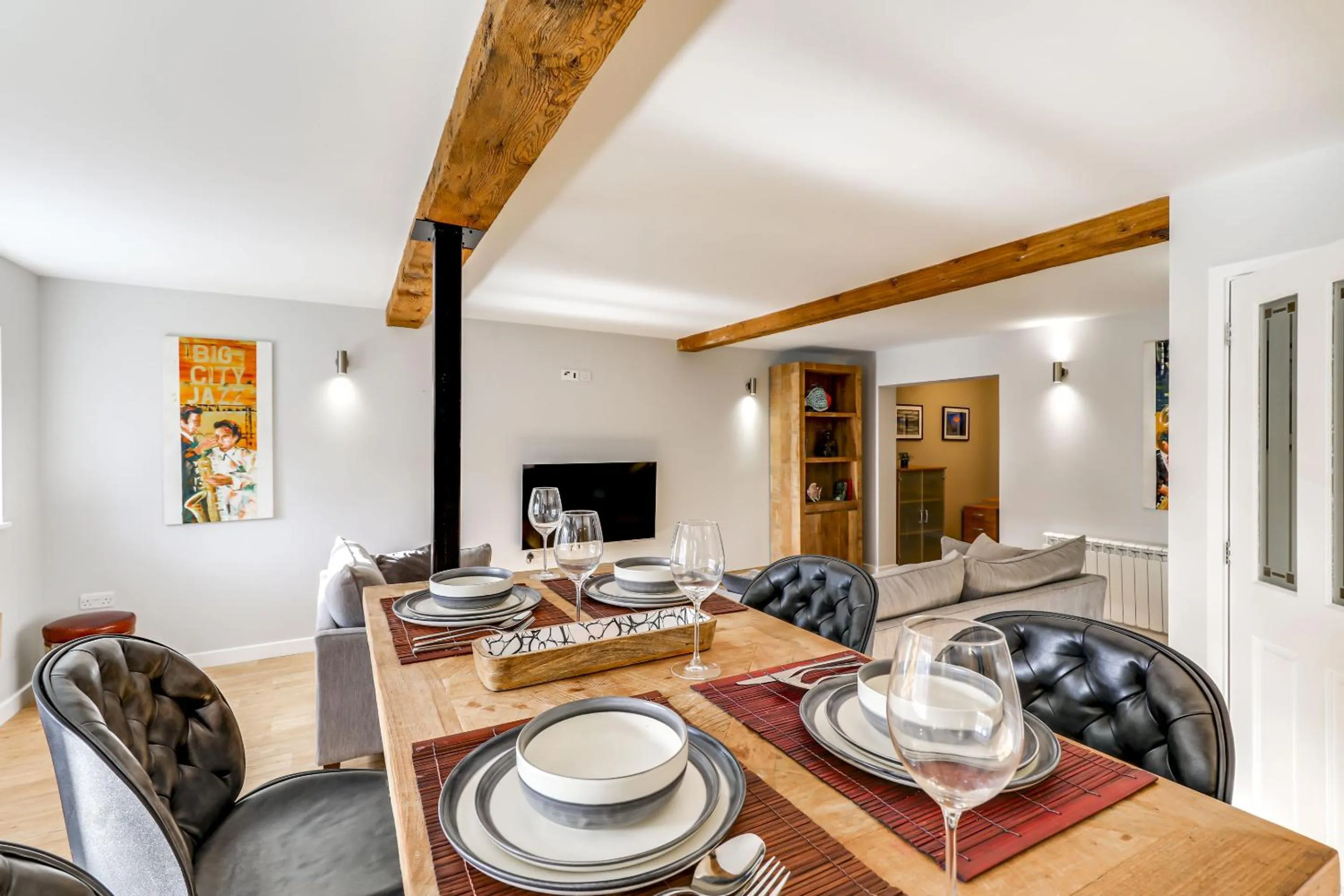 Dining area in The Old Warehouse Ely "Apartments"