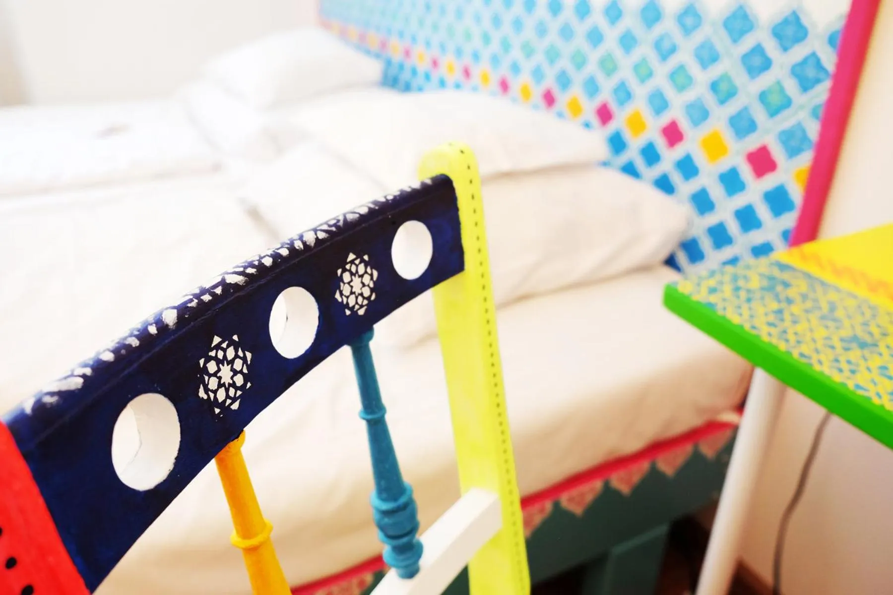 Decorative detail, Bed in Hotel Maurerhansl