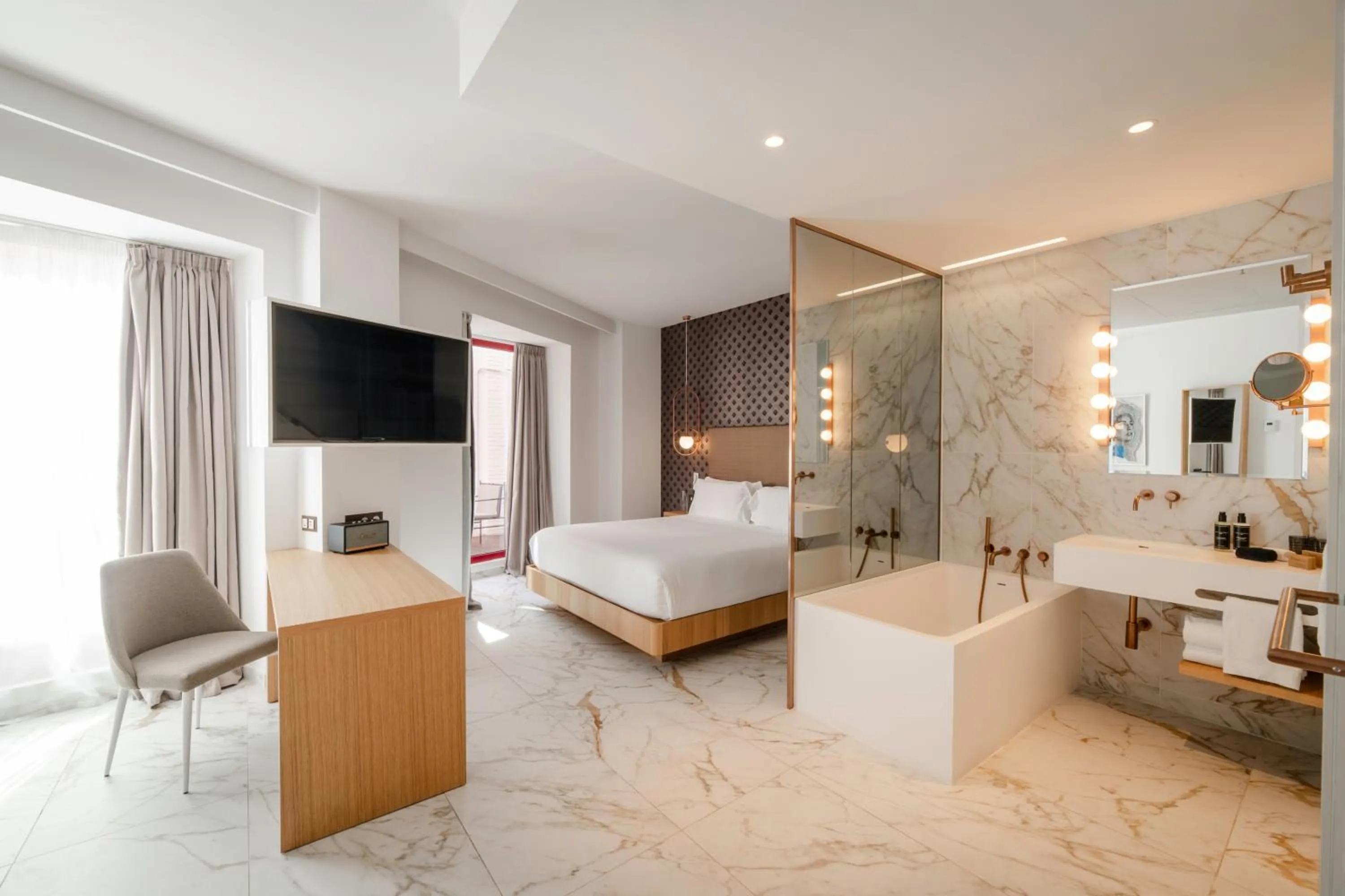 Bed in UMusic Hotel Madrid