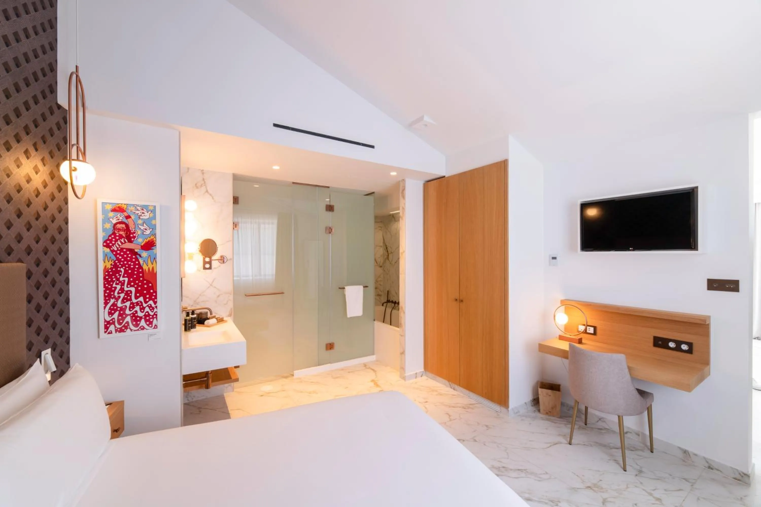 Bed in UMusic Hotel Madrid