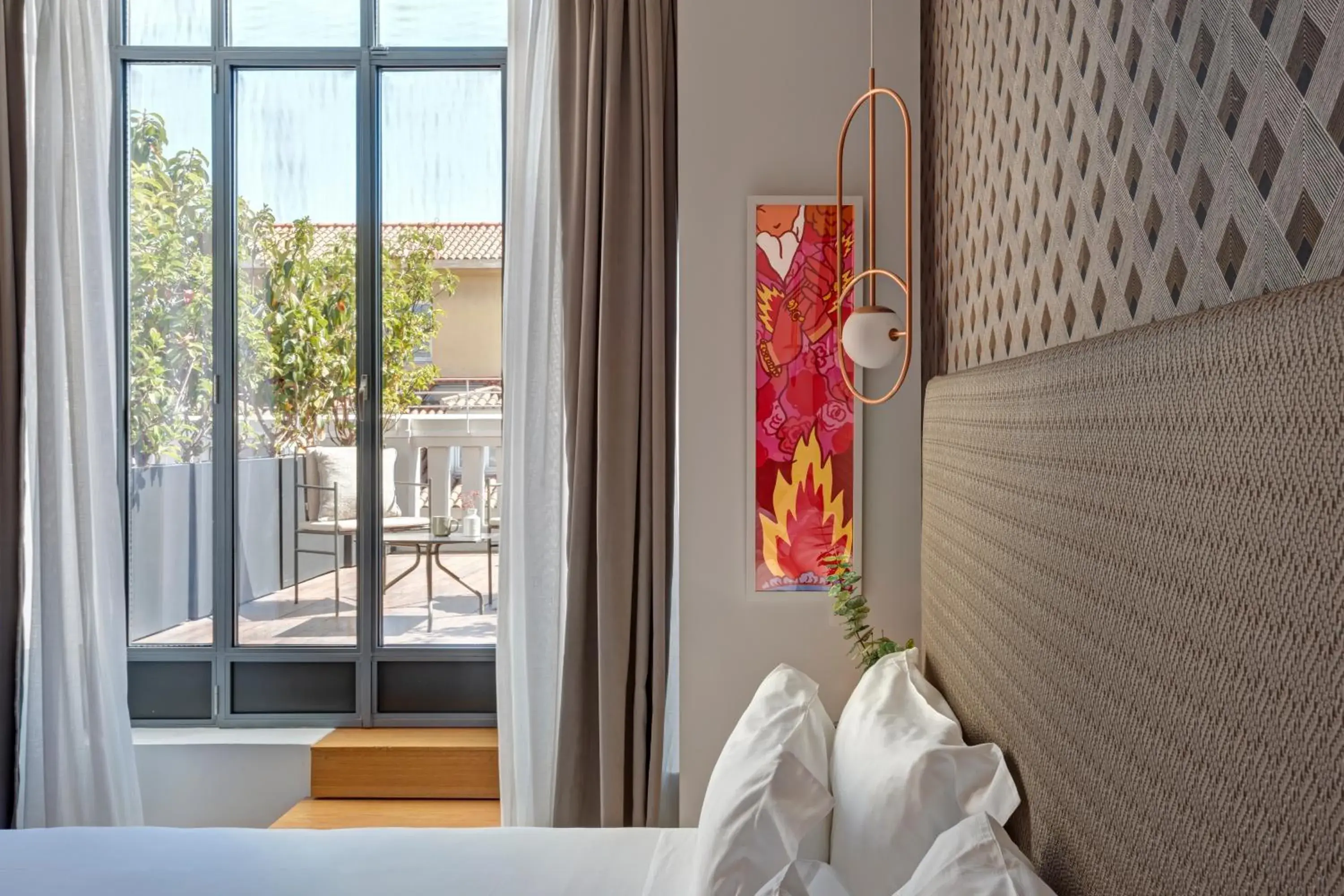 Balcony/Terrace, Bed in UMusic Hotel Madrid Balcony/Terrace, Bed in UMusic Hotel Madrid